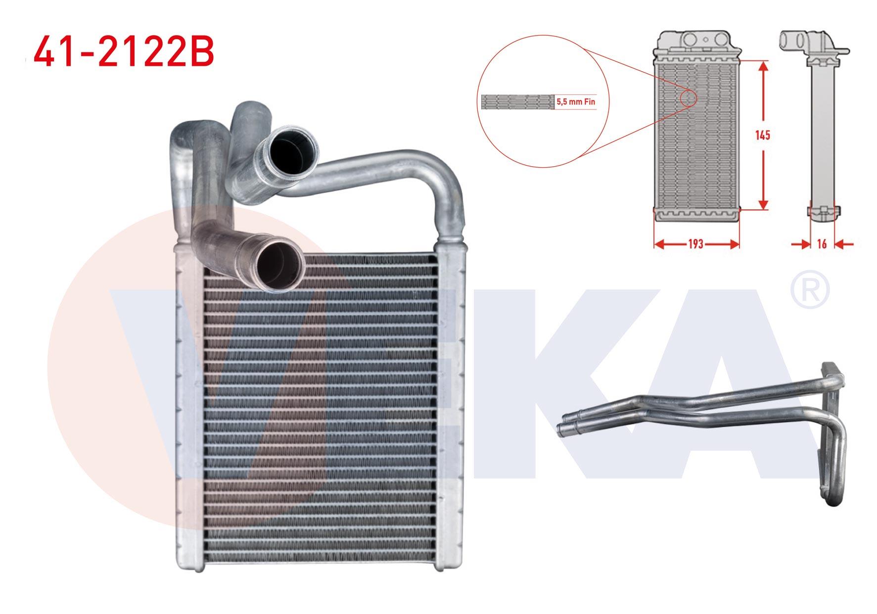 KALORIFER RADYATORU BRAZING (5.5mm fin) HYUNDAI I20 1.4 CRDI 2008-2015