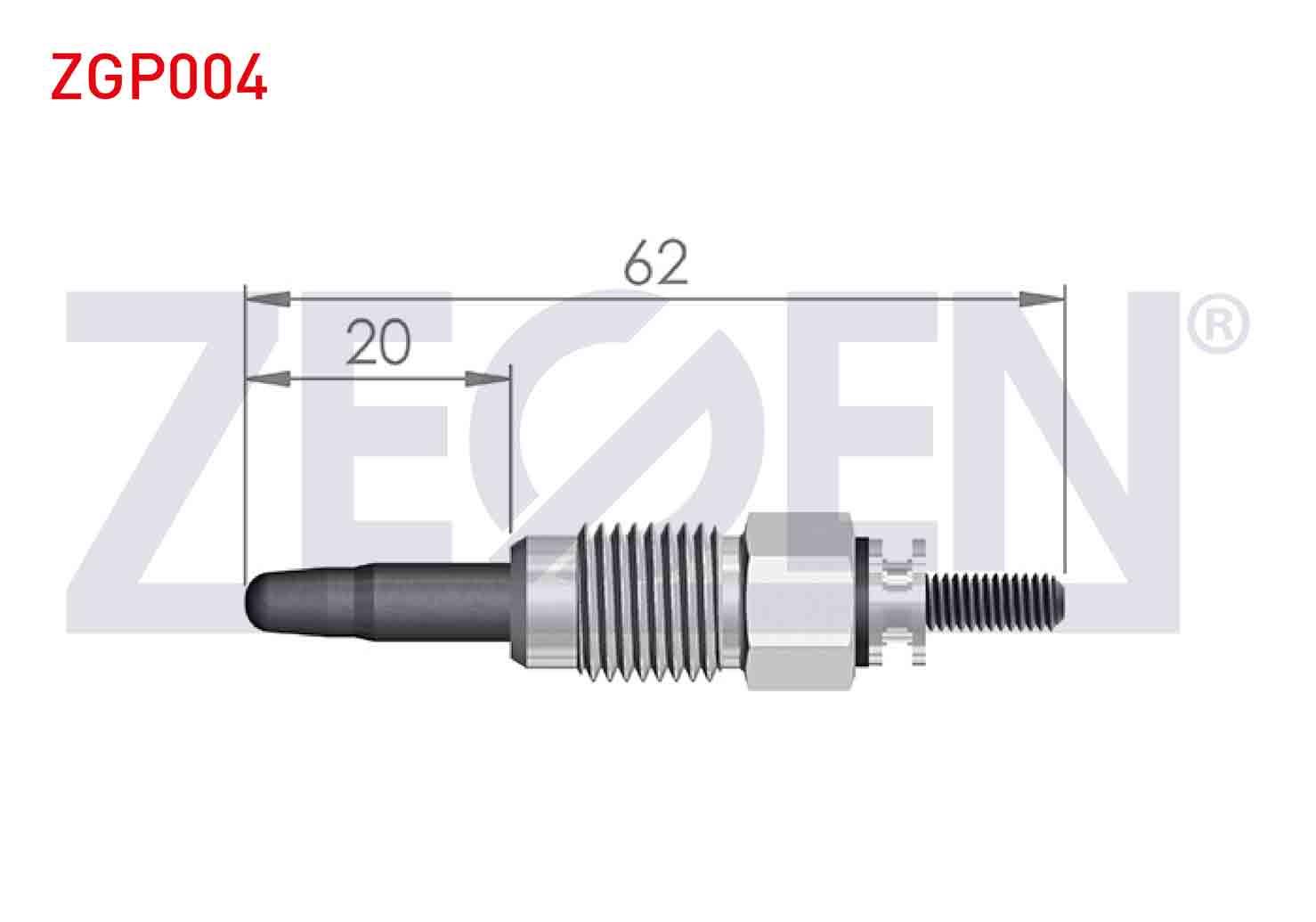 KIZDIRMA BUJI 11V VOLKSWAGEN TRANSPORTER IV (70X_) 2.4D 1990-2003 / PASSAT (3B2) 1.9TDI 1996-2000 / GOLF III (1H1) 1.9TDI 1991-1999 / CADDY II (9K9A) 1.9D 1995-2004 / VOLVO 740 (74_) 2.4D 1983-1992
