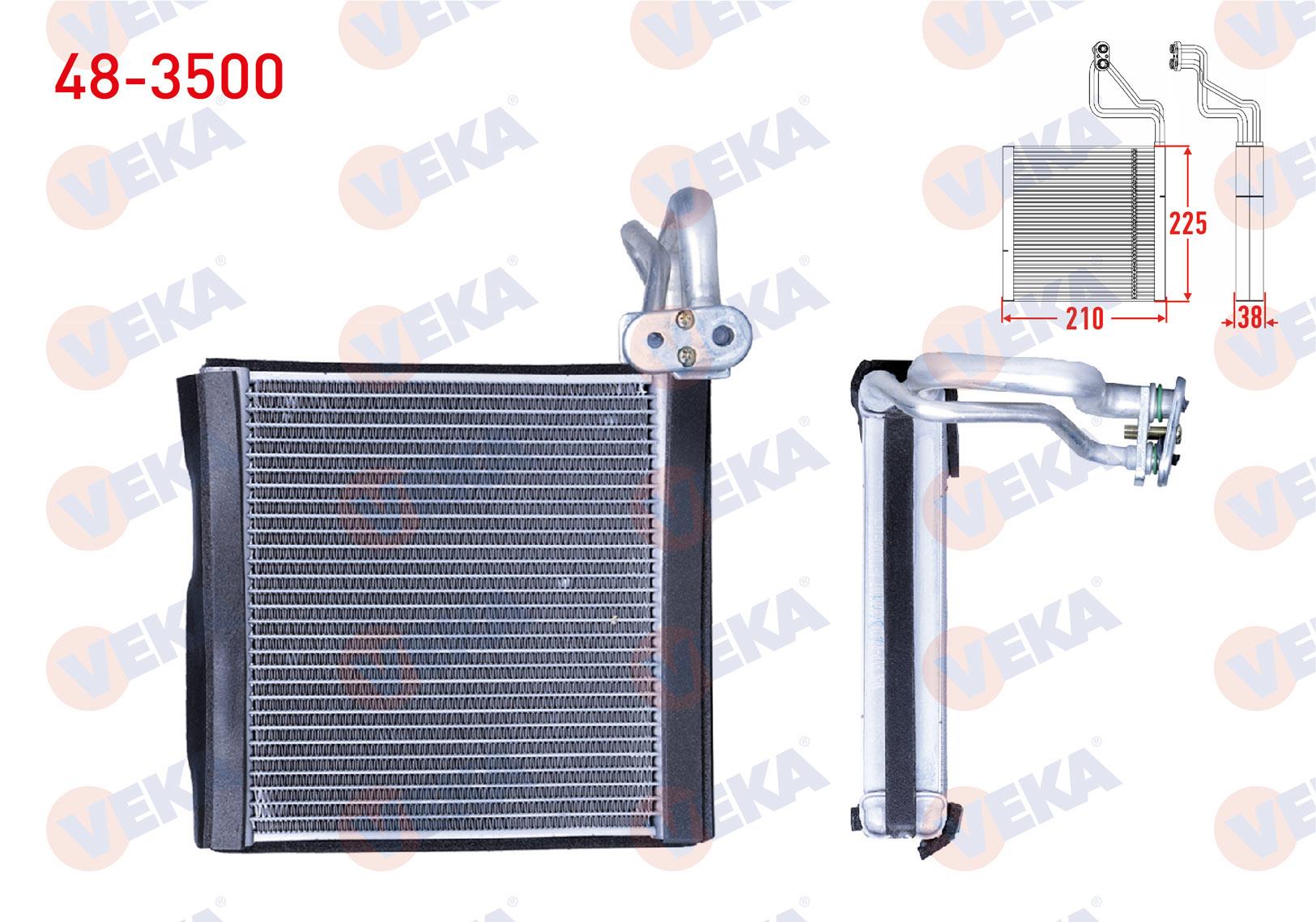 KLIMA EVAPORATORU BORULU 225X210X38 RENAULT CLIO IV 1.5 DCI - 1.6 - 1.2 2012-/ DACIA LOGAN II 1.5 DCI 2012-/ LODGY 1.5 DCI 2012-/ SANDERO II 1.5 DCI 2013-