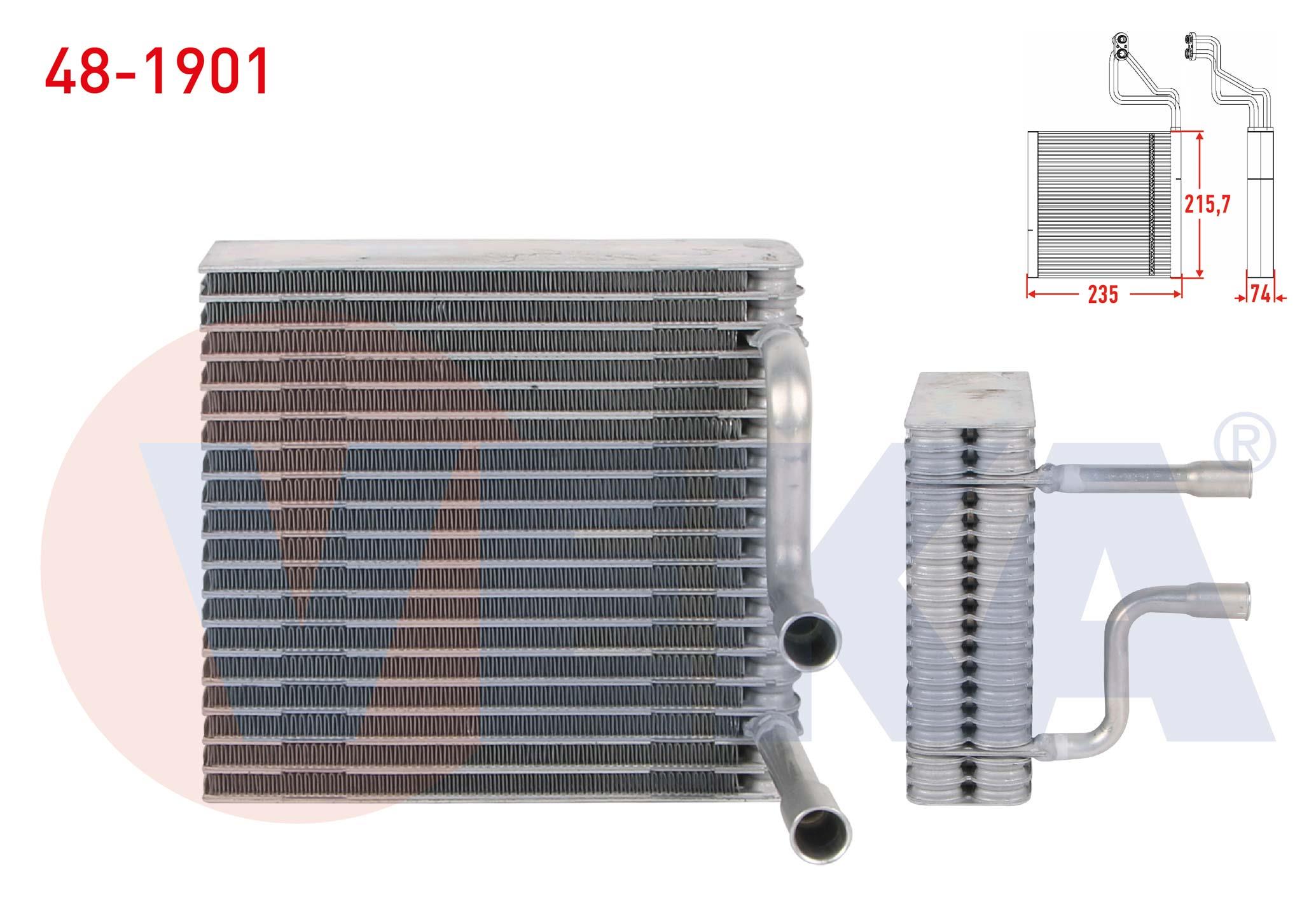 KLIMA EVAPORATORU BORULU 235X215,7X74 FORD FOCUS 1.6i 16v - 1.8 TDCI -1.8i 16v - 2.0i 16v - 1998-2004 / TOURNEO CONNECT 1.8 TDCI 2002-2013 / TRANSIT CONNECT 1.8 TDCI 2002-2014