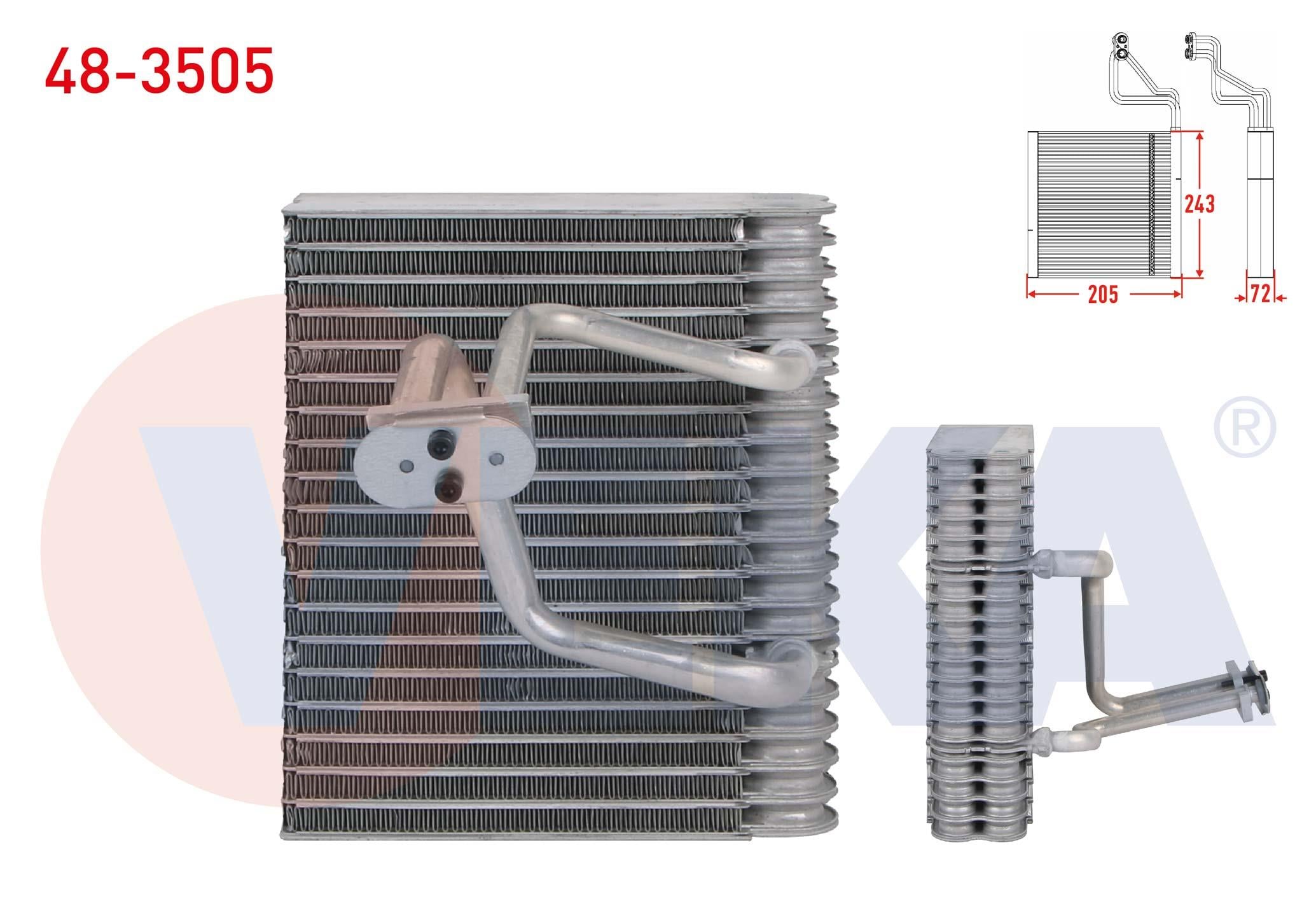 KLIMA EVAPORATORU BORULU 243X205X72 RENAULT MEGANE I 1.4i 16v - 1.6i 16v - 1.8  16v - 2.0i 1996-2003 / SCENIC I 1.4i 16v - 1.9 DCI 1999-2003