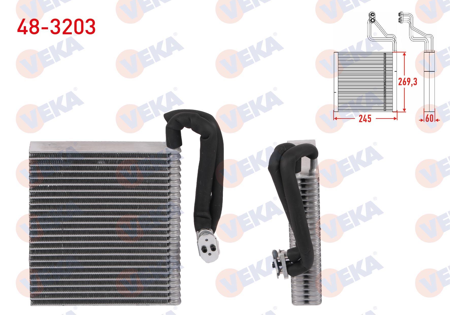 KLIMA EVAPORATORU BORULU 269,3X245X60 OPEL VECTRA C 2003-2008 / SIGNUM 2003- 2008 / SAAB 9-3 2007-2015 / FIAT CROMA 2005-2011