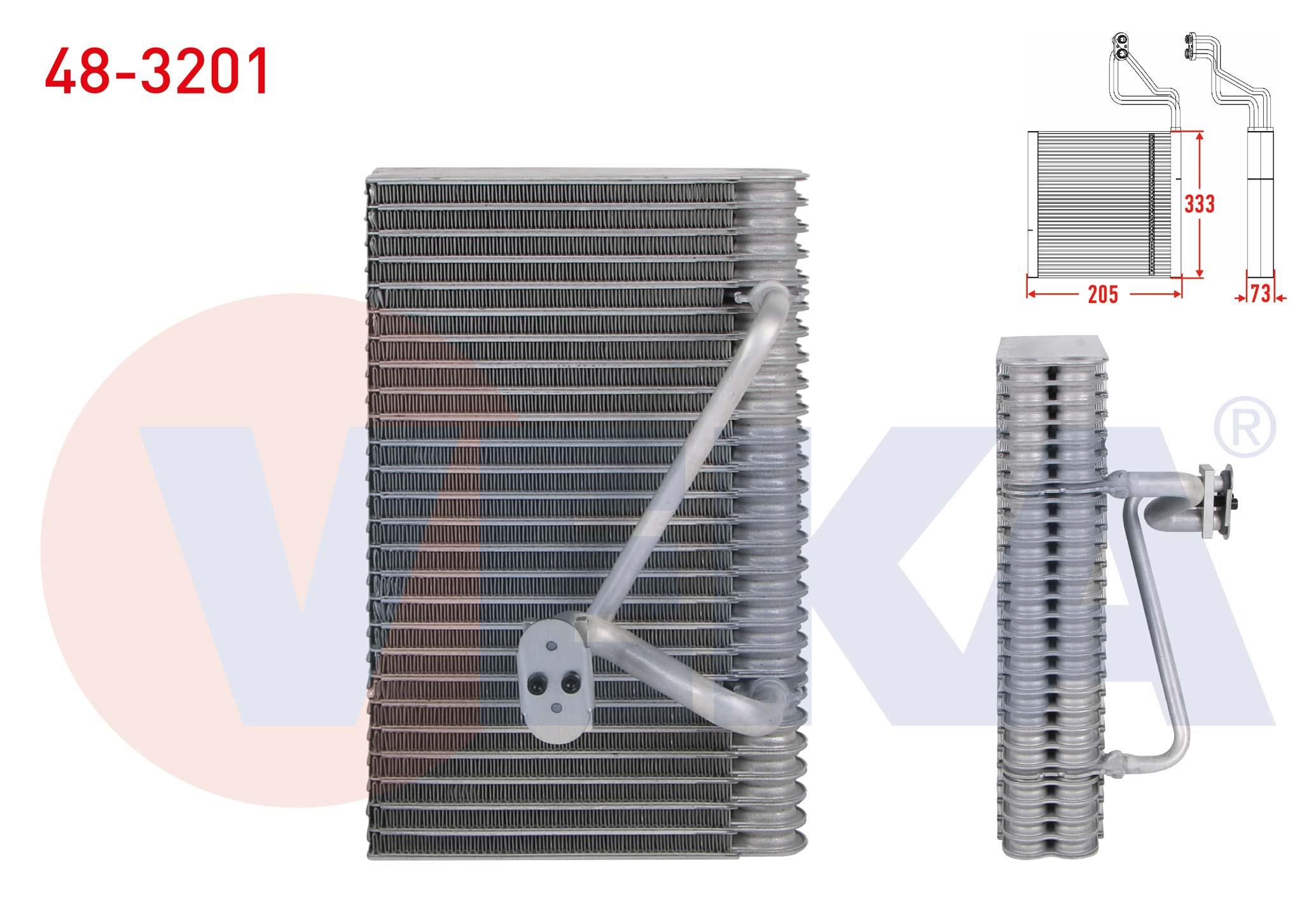 KLIMA EVAPORATORU BORULU 333X205X73 OPEL VECTRA B 1.6i - 1.8i - 2.0i - 2.0 DTI - 2.2 DTI 1995-2003