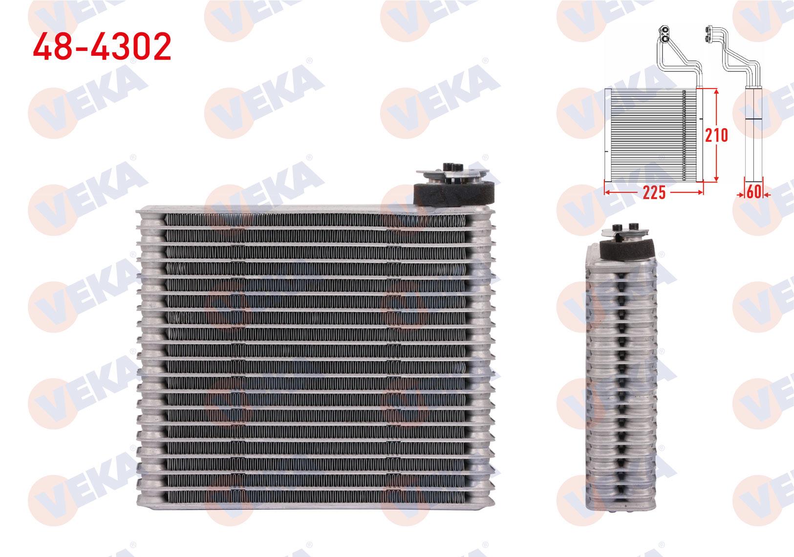 KLIMA EVAPORATORU BORUSUZ 255X218X58 TOYOTA YARIS (_P1_) 1.0 - 1.3 1999-2005