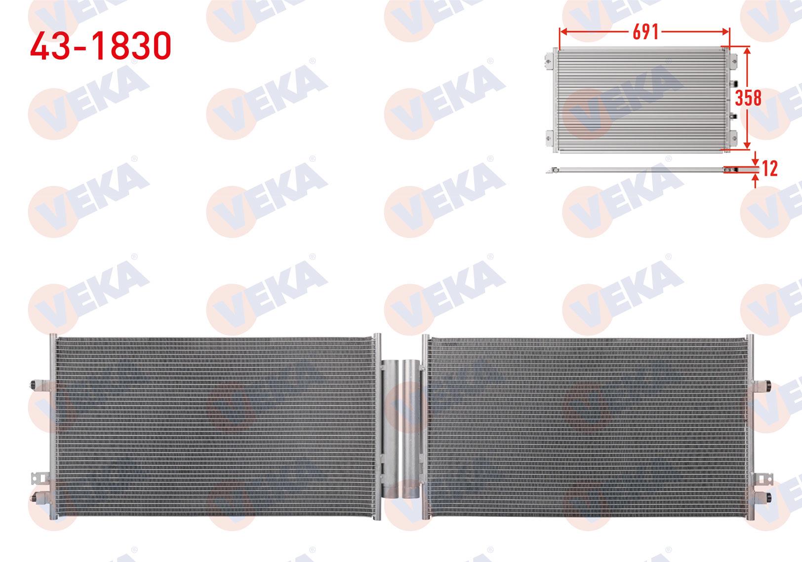 KLIMA RADYATORU FIAT 500X 1.3 MJT -  1.4 - 1.6 MJT 2014- / JEEP RENEGADE 1.3 MJT -  1.4 - 1.6 MJT 2014-