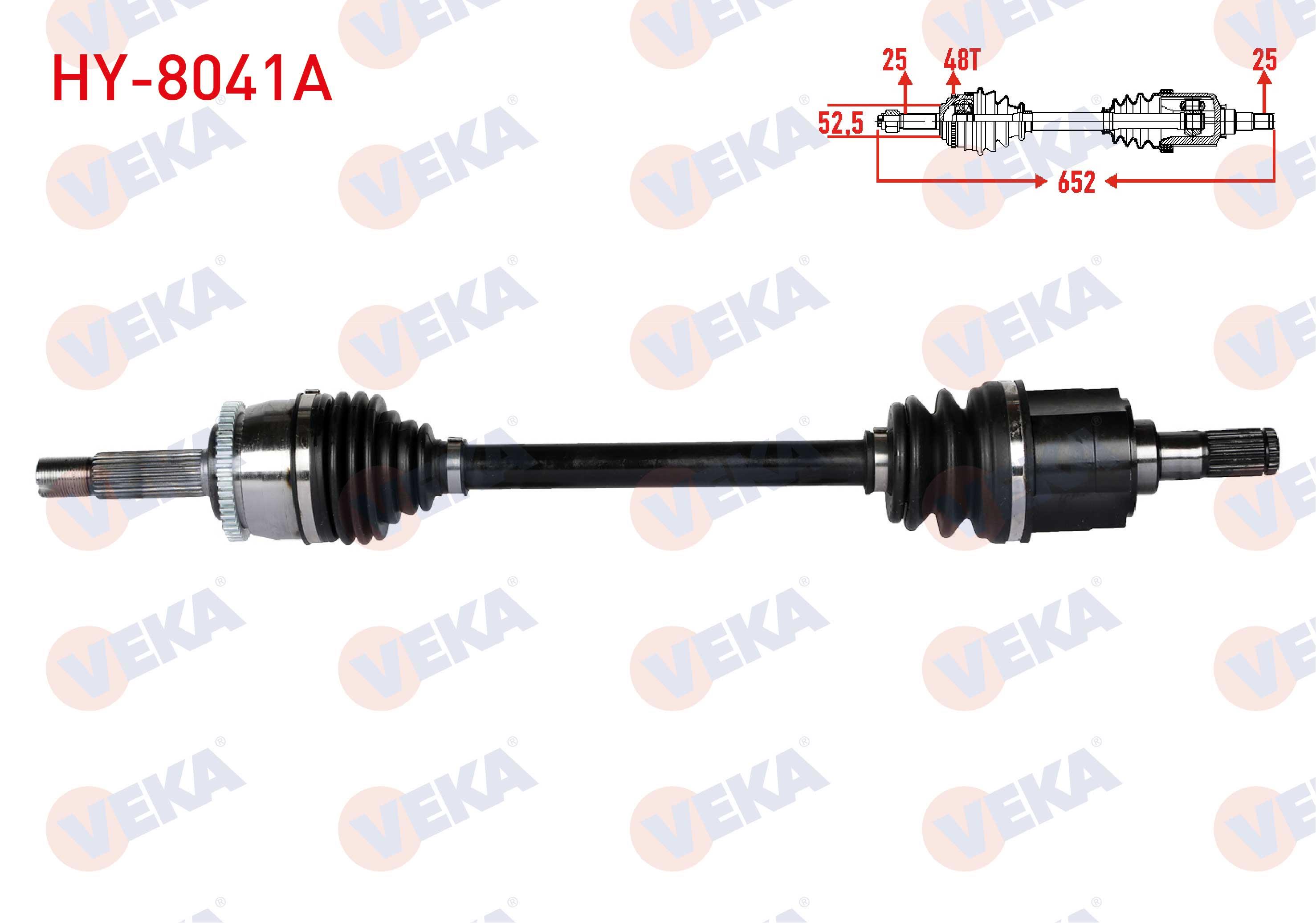 KOMPLE AKS ON SOL HYUNDAI ACCENT BLUE 1.4 CVVT M-T ABSLI 48 DIS UZUNLUK 652mm 2012-