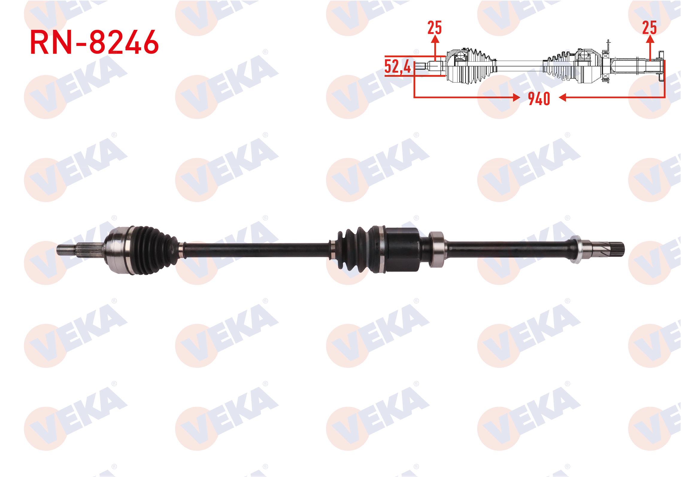 KOMPLE AKS SAG ON 940mm RENAULT MEGANE IV 1.6 16v A-T CVT 2016-