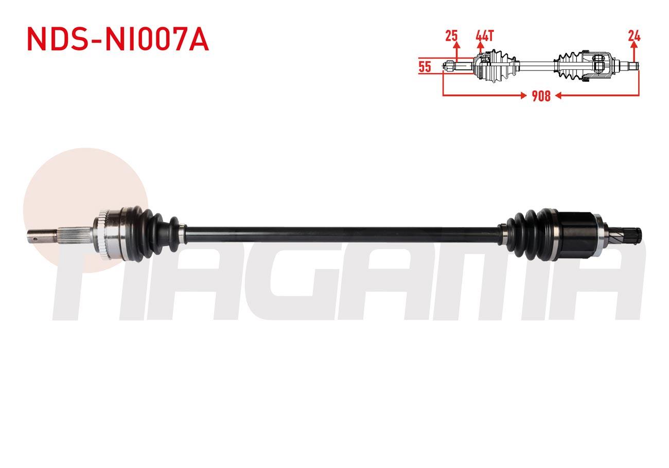 KOMPLE AKS SAG ON ABSLI 44 DIS UZUNLUK 908mm NISSAN ALMERA II (N16) 1.5i 16v A-T/M-T 2000-2007