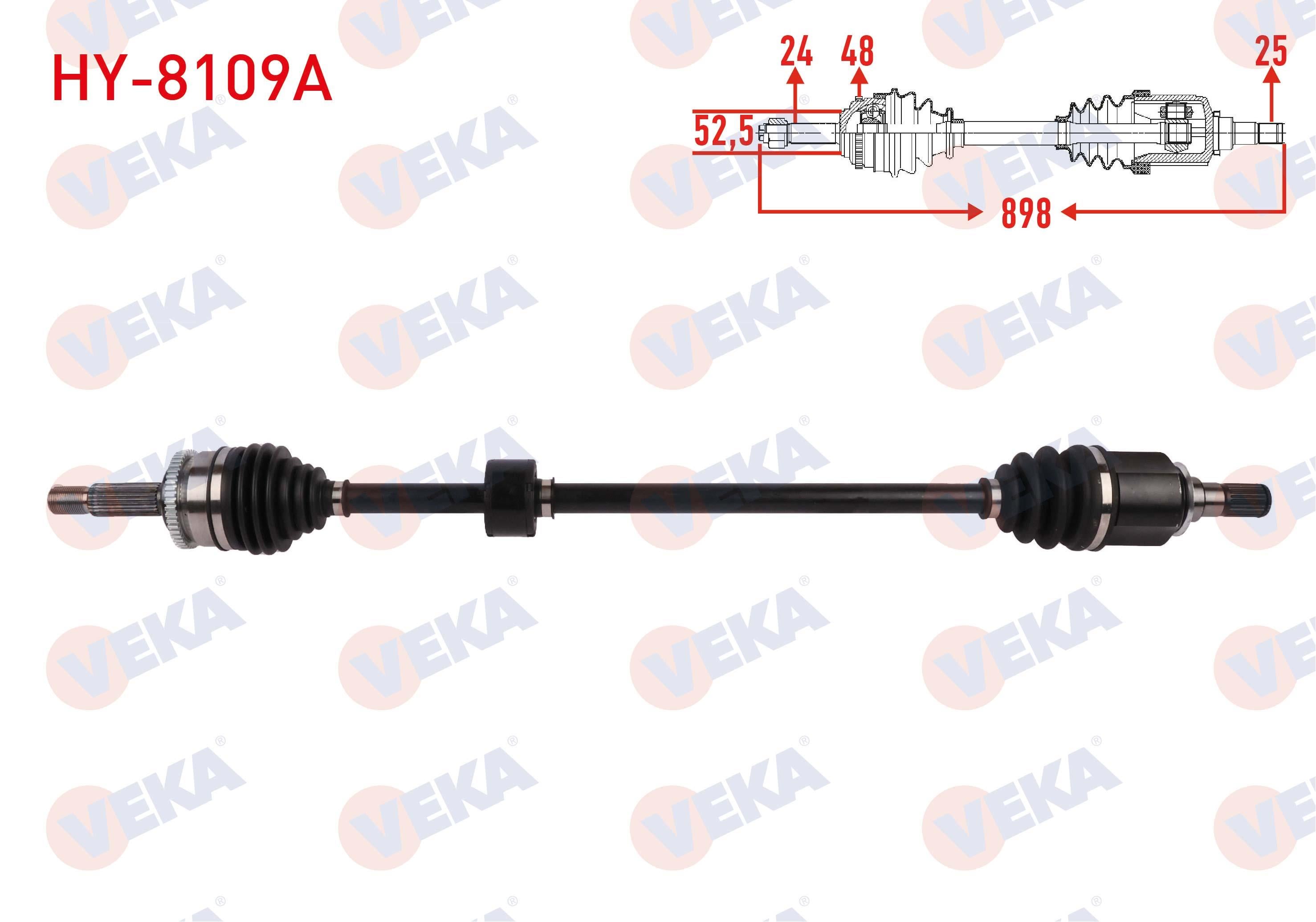 KOMPLE AKS SAG ON ABSLI 48 DIS UZUNLUK 898mm HYUNDAI I10 (IA) 1.2 A-T 2013-