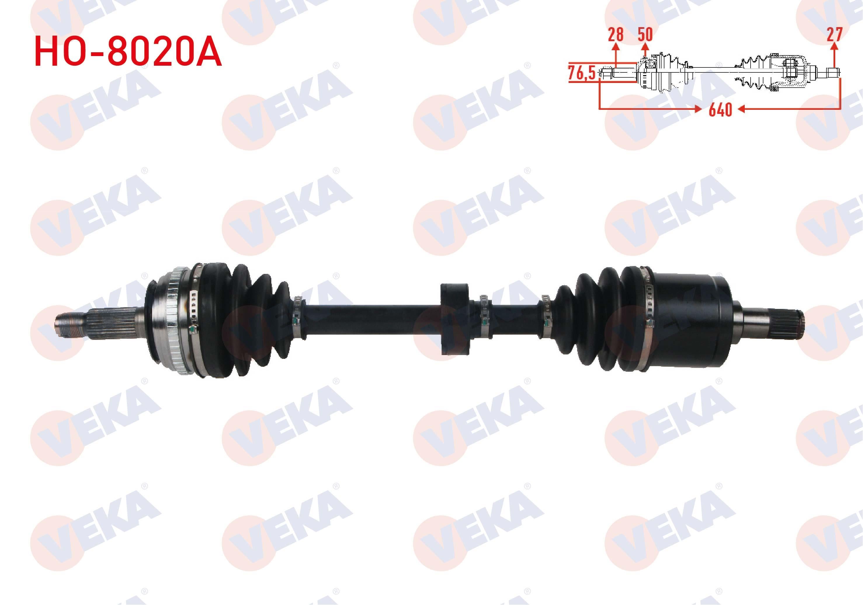 KOMPLE AKS SAG ON ABSLI 50 DIS UZUNLUK 640mm HONDA CR-V I 2.0i 16v A-T/M-T 1995-2002