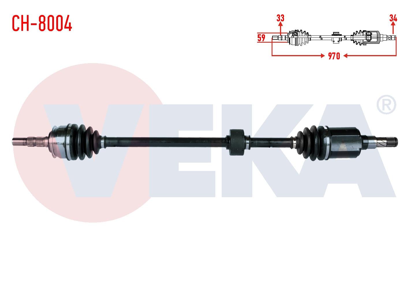 KOMPLE AKS SAG ON CHEVROLET CRUZE (J300) 1.6 M-T UZUNLUK 970mm 2009-2014