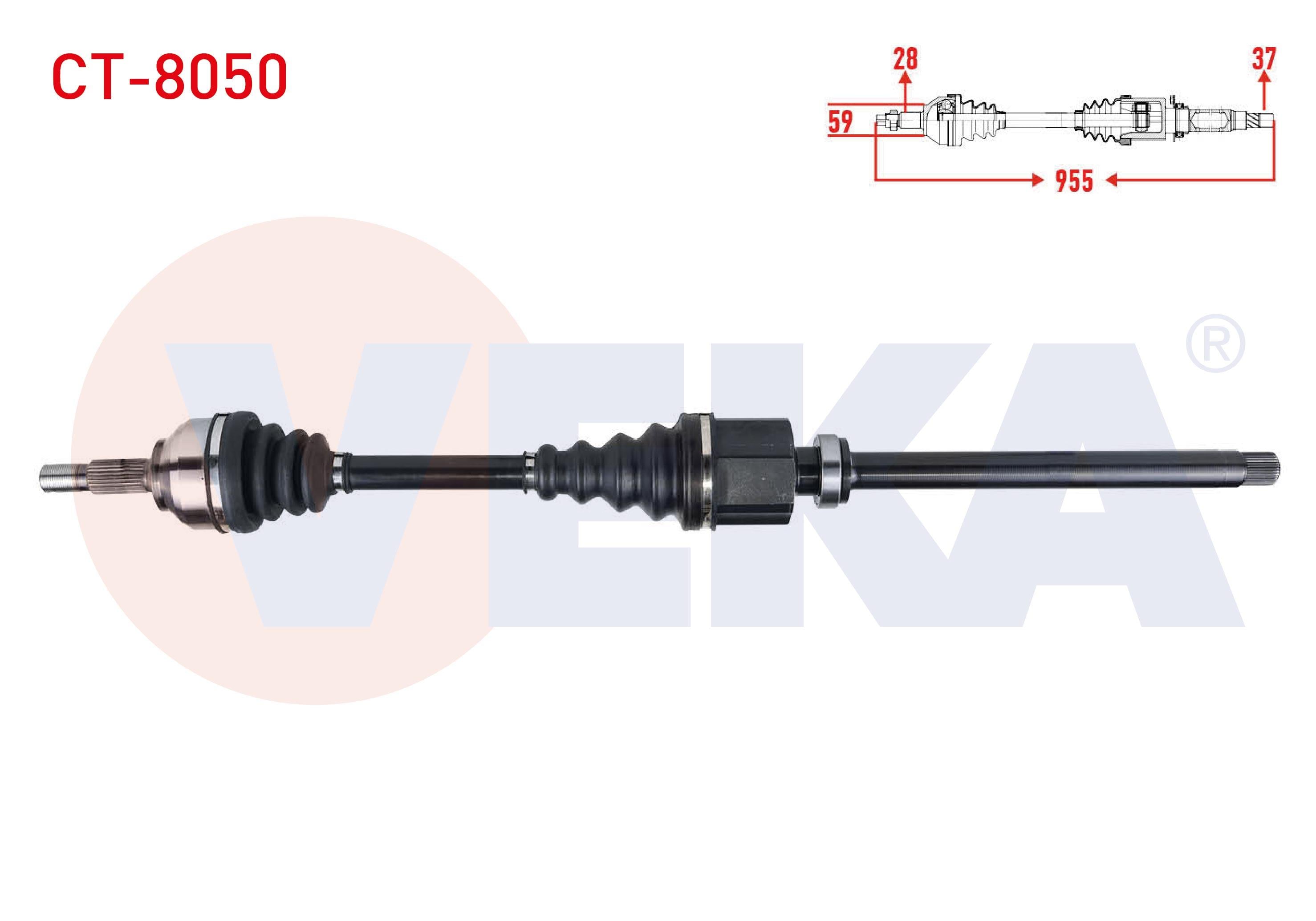 KOMPLE AKS SAG ON CITROEN C5 III (RD) 2.0 HDI A-T UZUNLUK 955mm 2008-2015