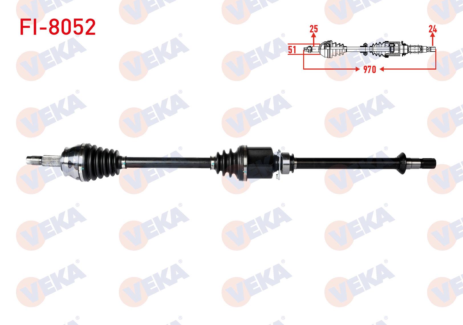 KOMPLE AKS SAG ON FIAT DOBLO (152,263) 1.3 MJT UZUNLUK 970mm 2010-