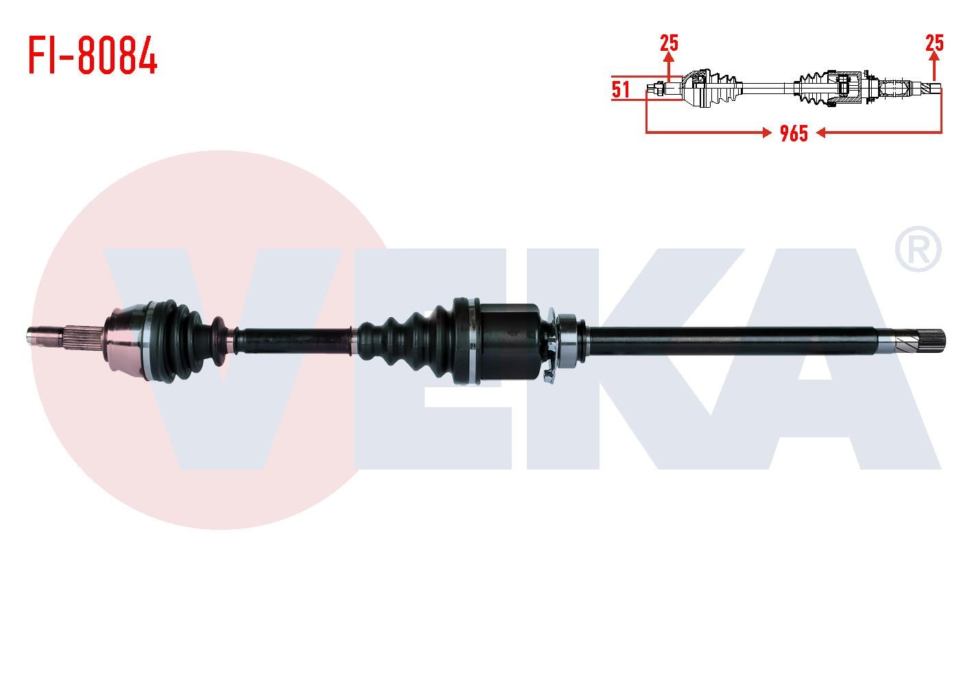 KOMPLE AKS SAG ON FIAT LINEA (323) 1.3 MJT EURO 5 M-T UZUNLUK 965MM 2013-