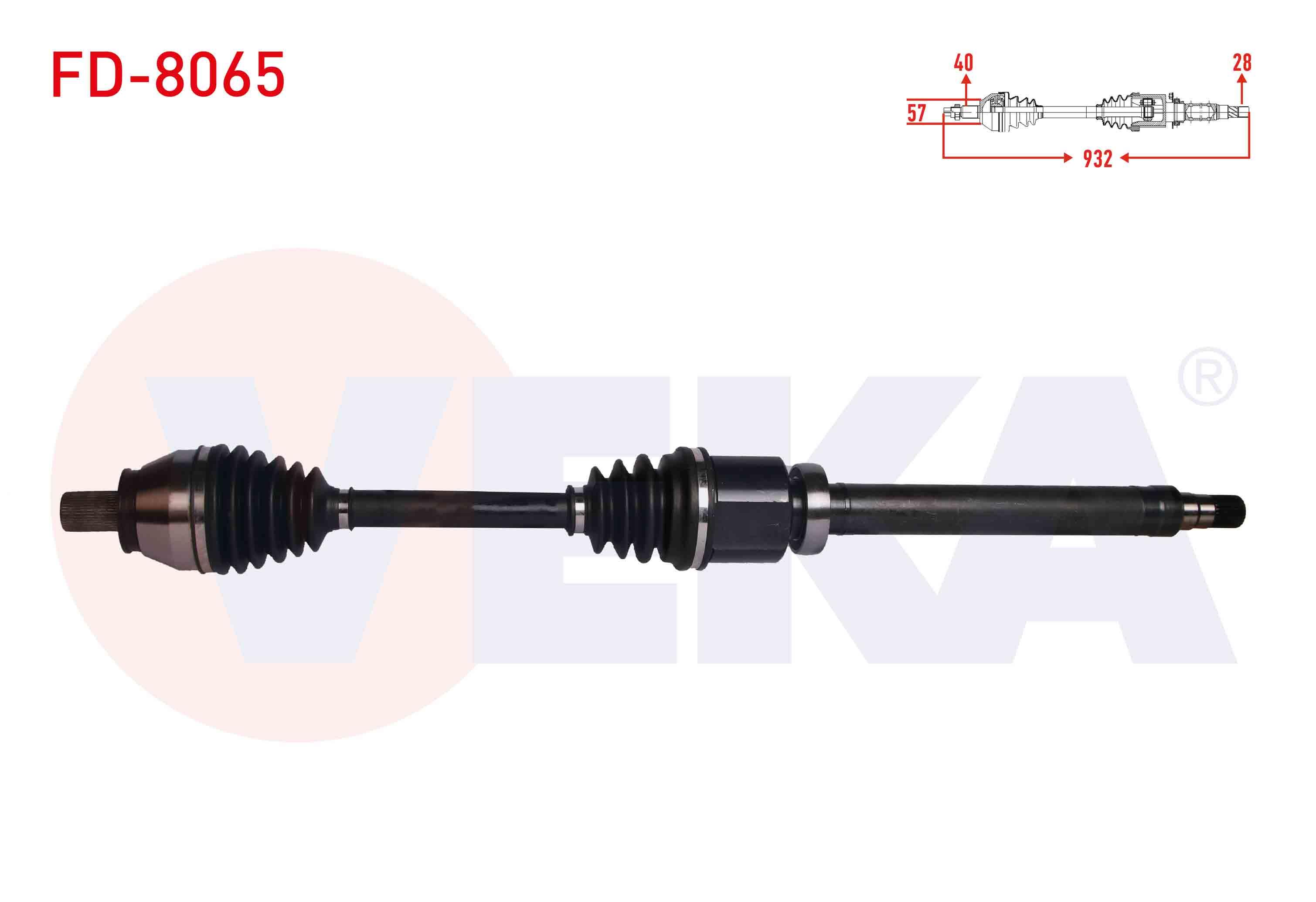 KOMPLE AKS SAG ON FORD MONDEO IV 2.0 TDCI A-T UZUNLUK 932 mm 2007-2014