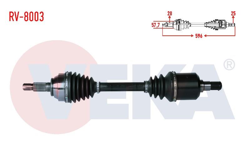 KOMPLE AKS SAG ON LAND ROVER FREELANDER (LN) 2.0 TD UZUNLUK 596mm 1998-2007