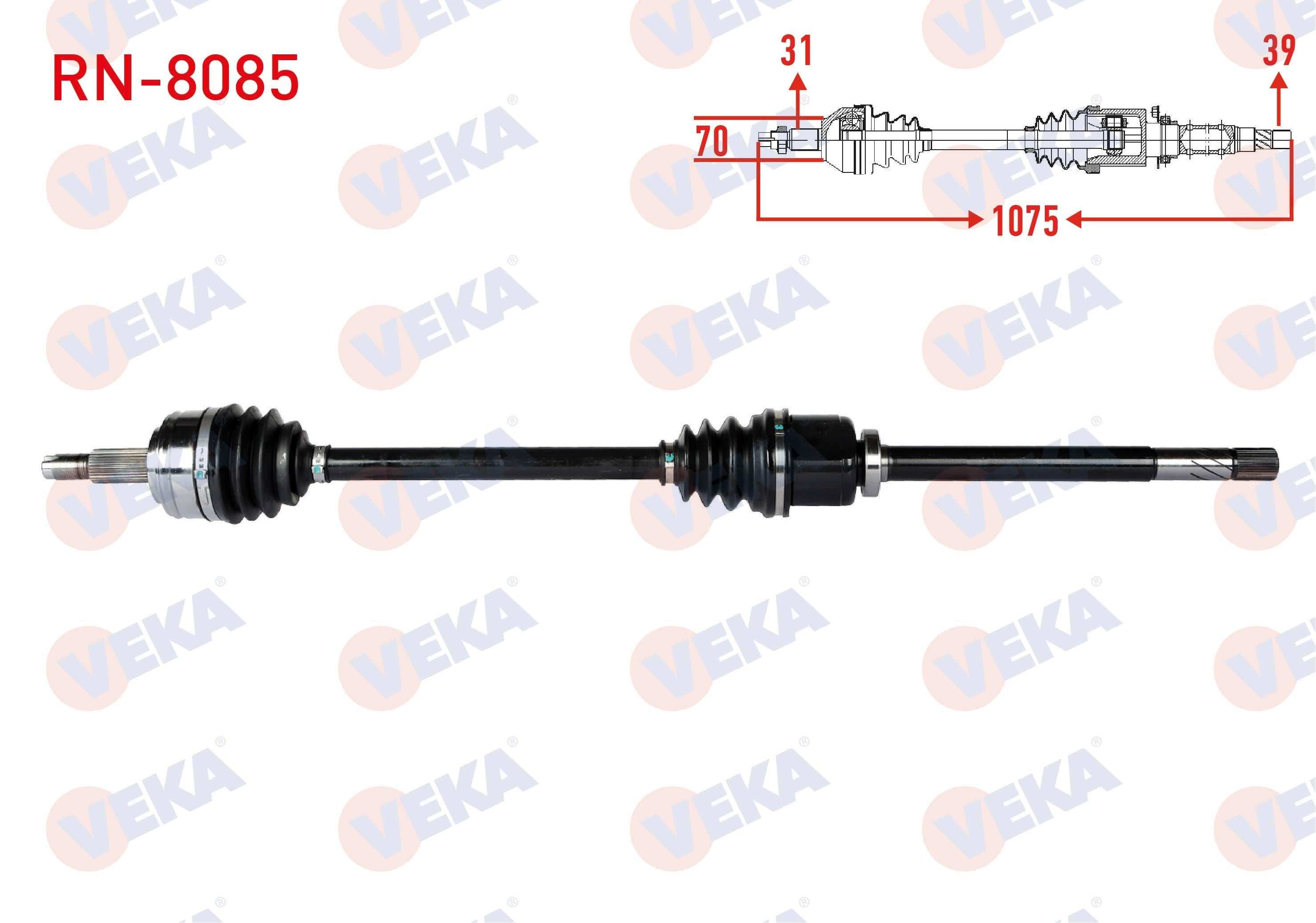 KOMPLE AKS SAG ON RENAULT MASTER III (FV) 2.3 DCI 6 VITES UZUNLUK 1075mm 2010-