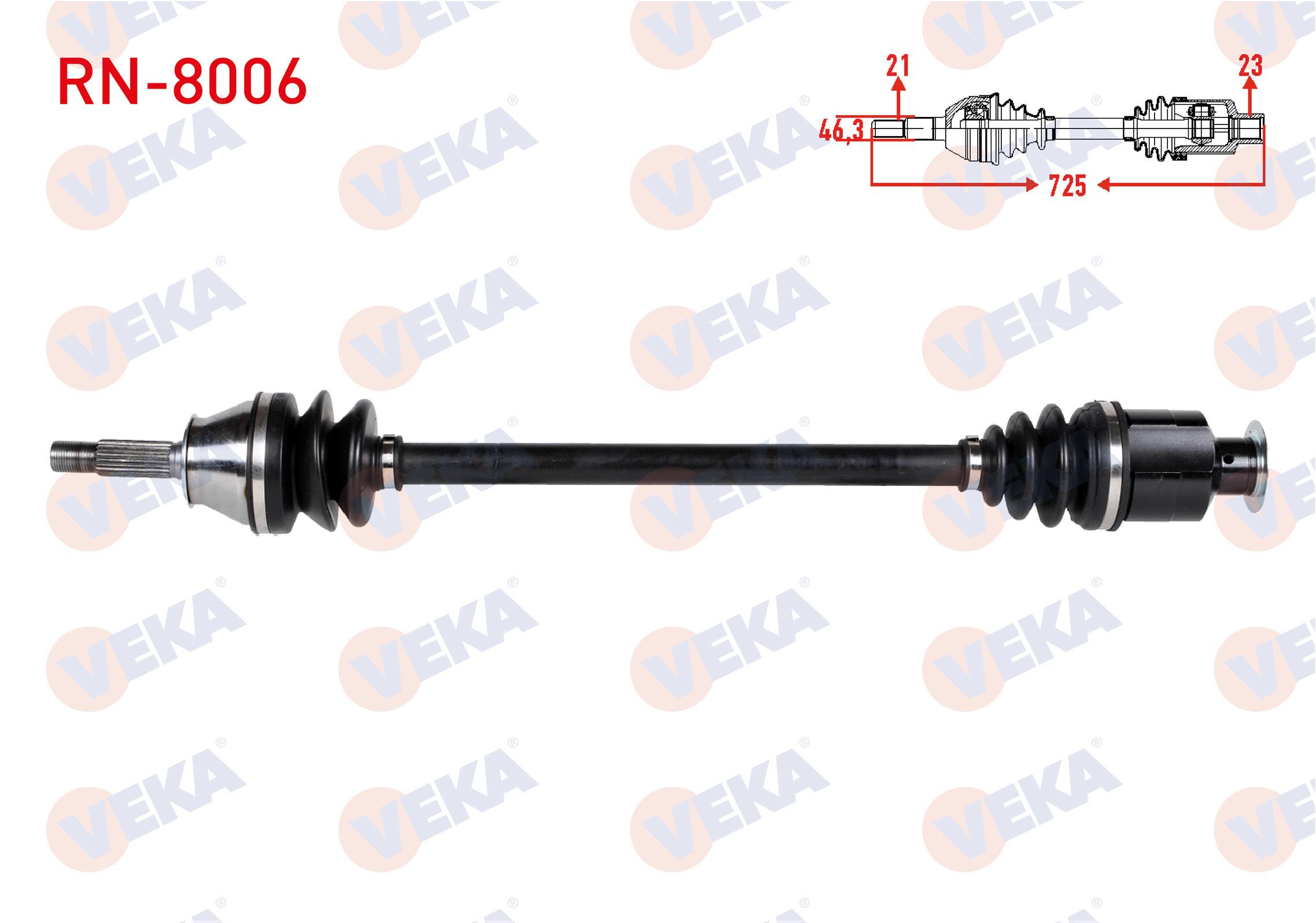 KOMPLE AKS SAG ON RENAULT R9 (L42) 1.4 UZUNLUK 727,3mm 1985-2000