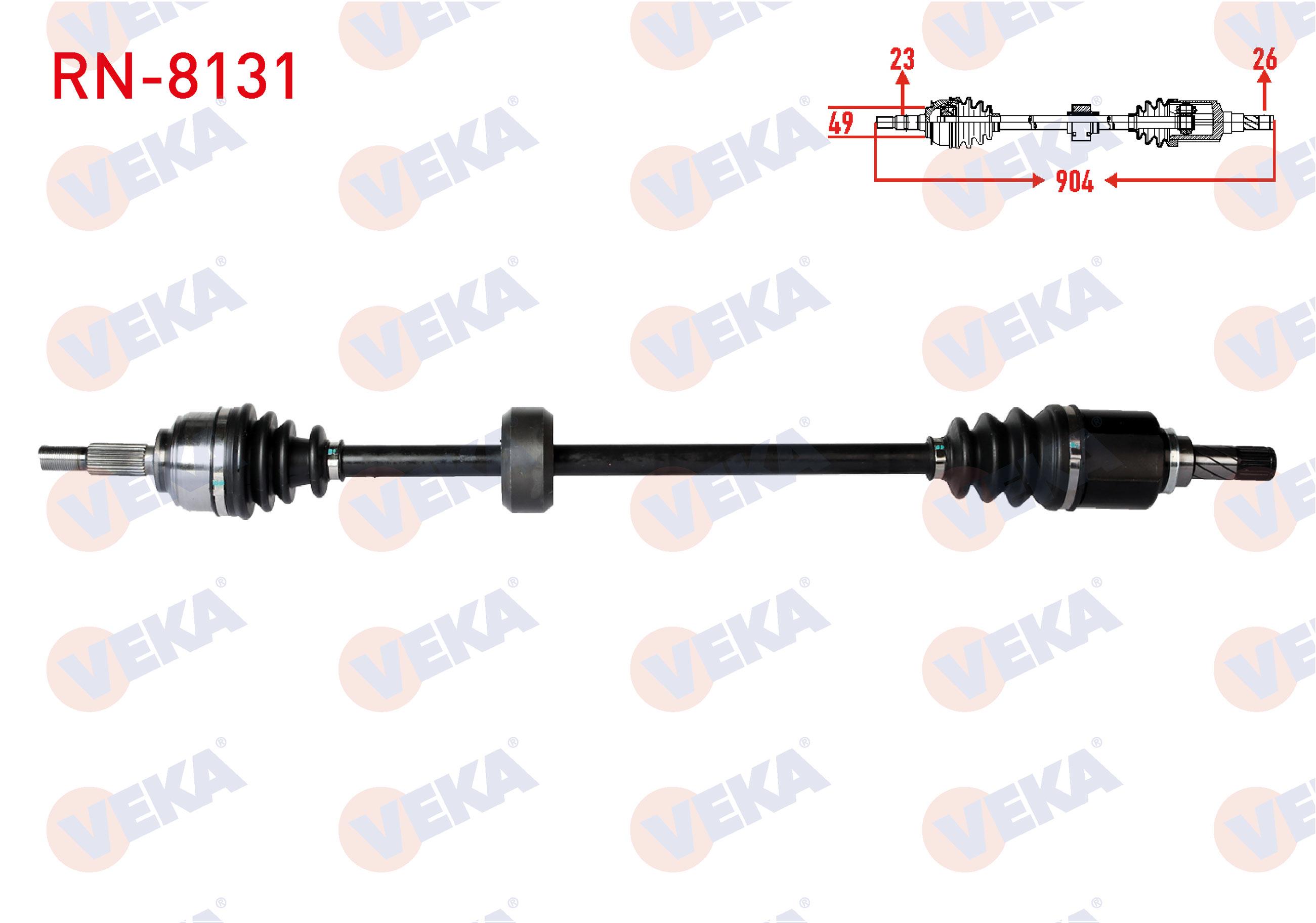 KOMPLE AKS SAG ON RENAULT SYMBOL III (JZ0/1) 1.5 DCI UZUNLUK 904mm 2012-