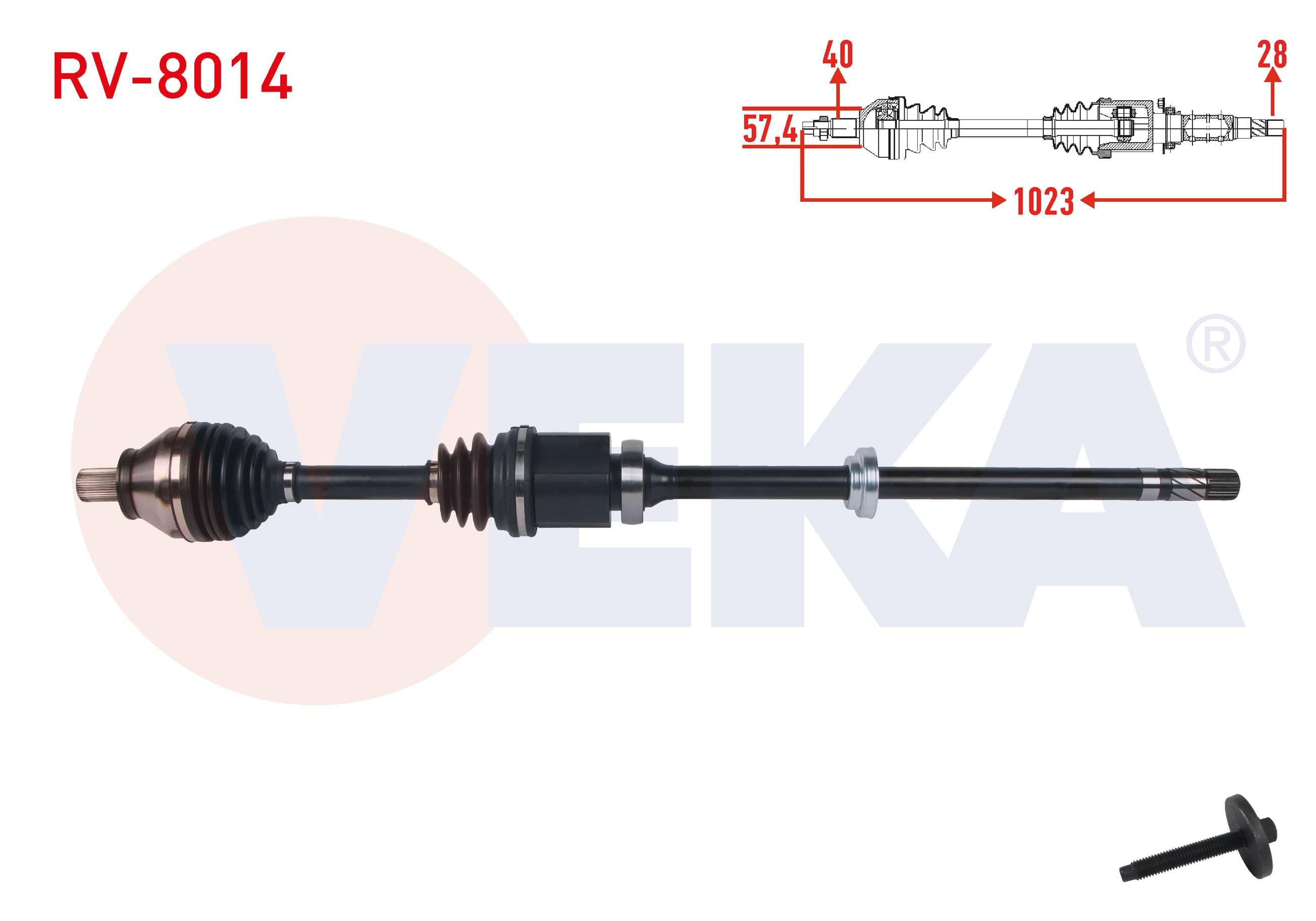 KOMPLE AKS SAG ON UZUNLUK 1.022,5mm LAND ROVER FREELANDER II 2.2 TD4 6 M-T 2006-2014