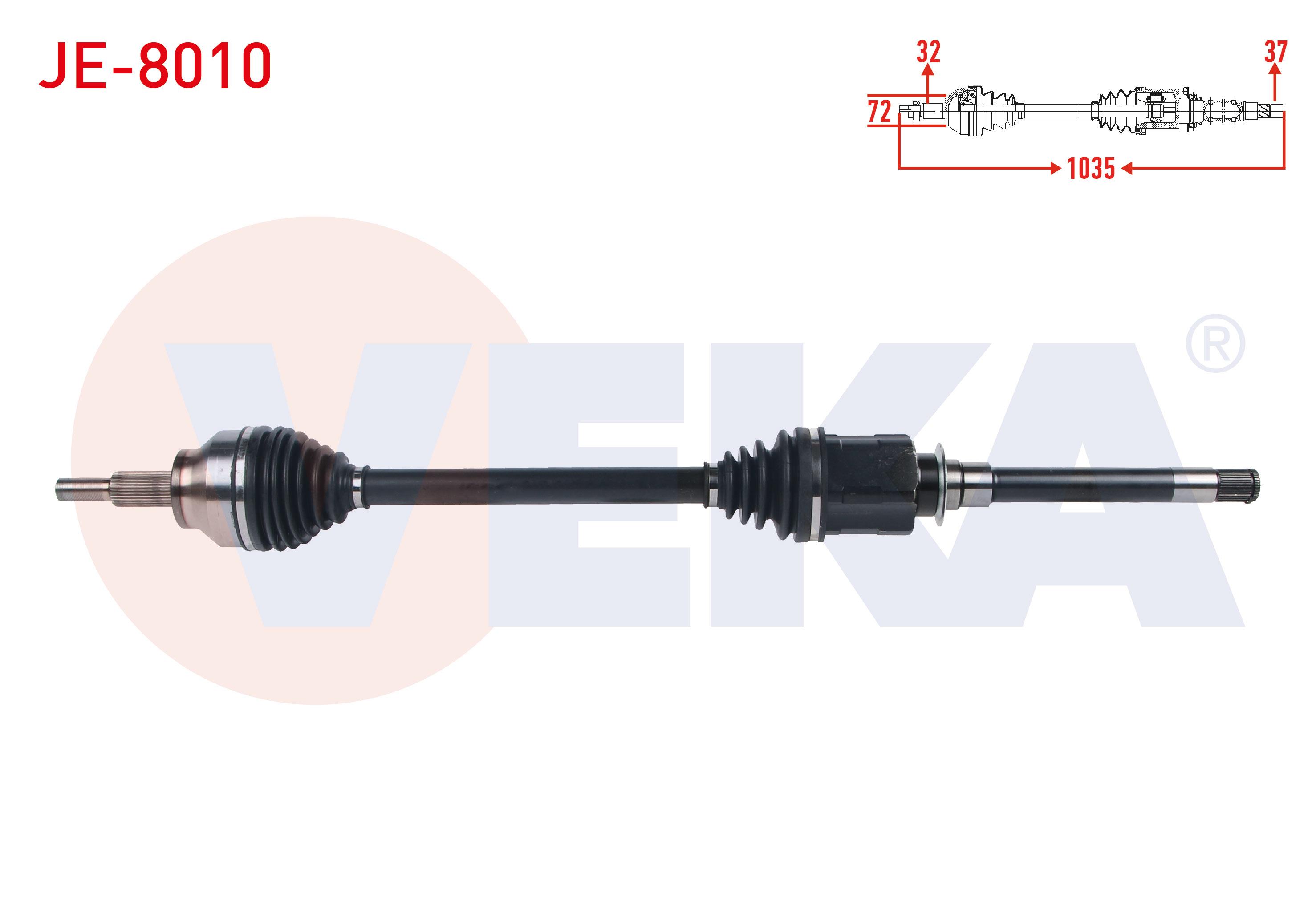 KOMPLE AKS SAG ON UZUNLUK 1035mm JEEP GRAND CHEROKEE IV (WK,WK2) 3.0 CRD 2010-