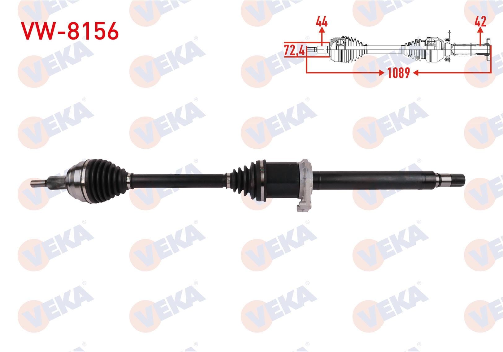 KOMPLE AKS SAG ON UZUNLUK 1089mm VOLKSWAGEN CRAFTER 2.0 TDI A-T 2016- / MAN TGE 2.0 A-T 2016-