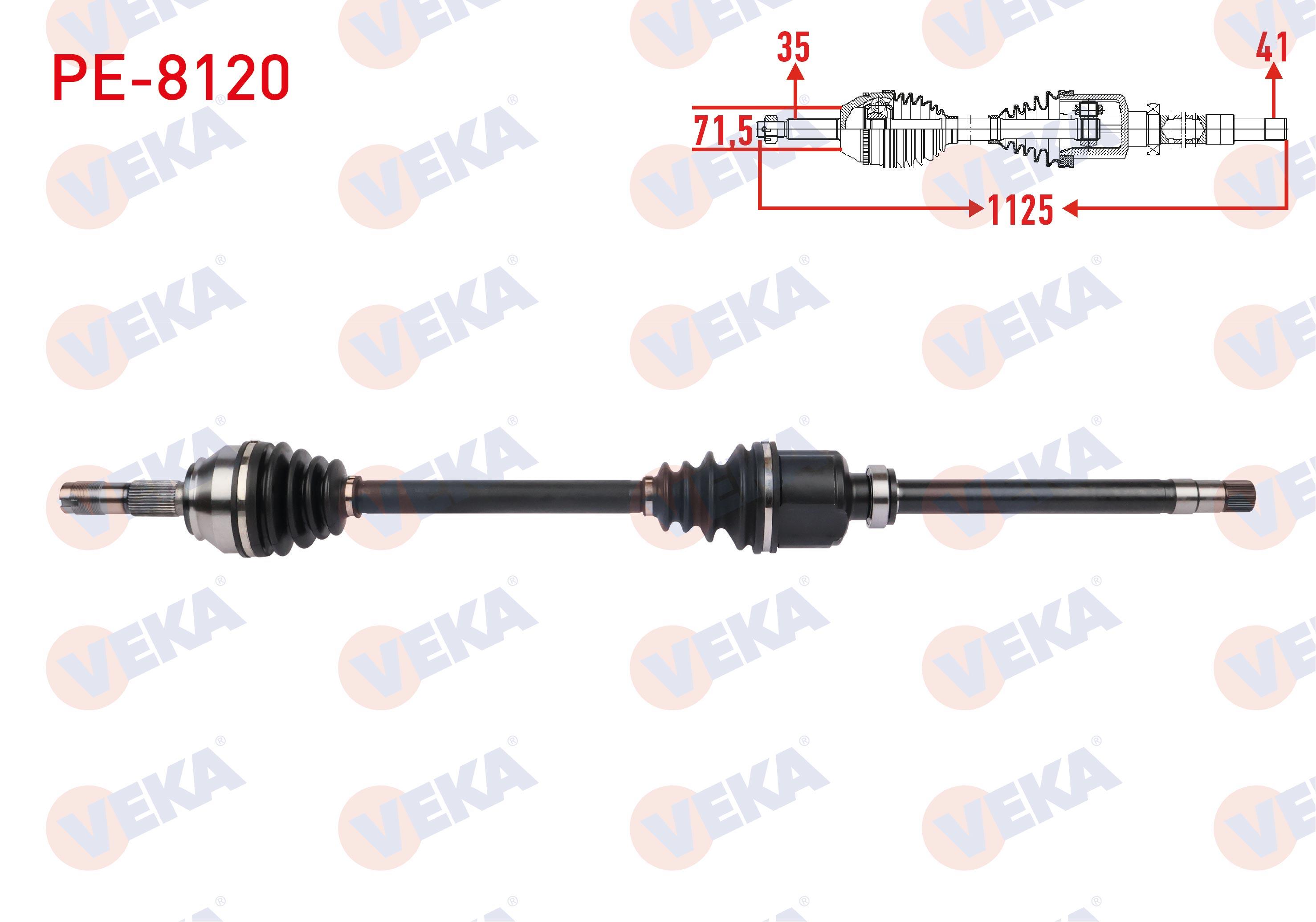 KOMPLE AKS SAG ON UZUNLUK 1125mm PEUGEOT BOXER 2.0 - 2.2 HDI 6 M-T 2014-/ CITROEN JUMPER 2.0 - 2.2 HDI EURO 6 6M-T 2014-