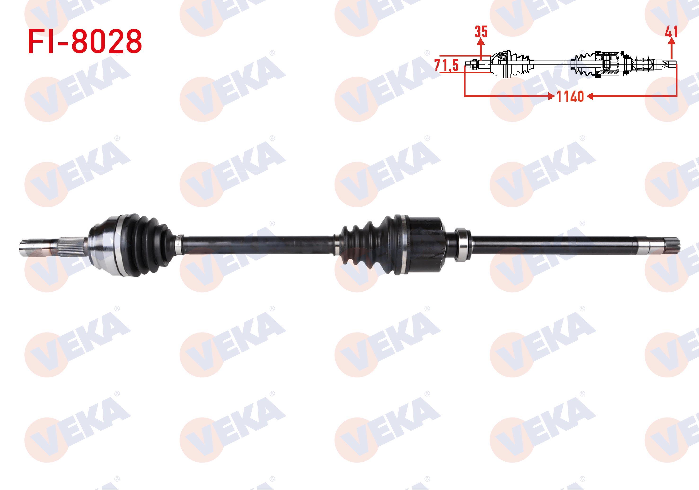KOMPLE AKS SAG ON UZUNLUK 1140mm FIAT DUCATO (250) 2.3 MJT 2006-2014 / PEUGEOT BOXER 2.2 HDI 2006-2014 / CITROEN JUMPER 2.2 HDI 2006-2014
