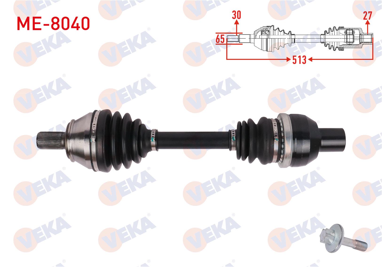 KOMPLE AKS SAG ON UZUNLUK 531mm MERCEDES CLA (C118) CLA 180 - CLA 200 2019-