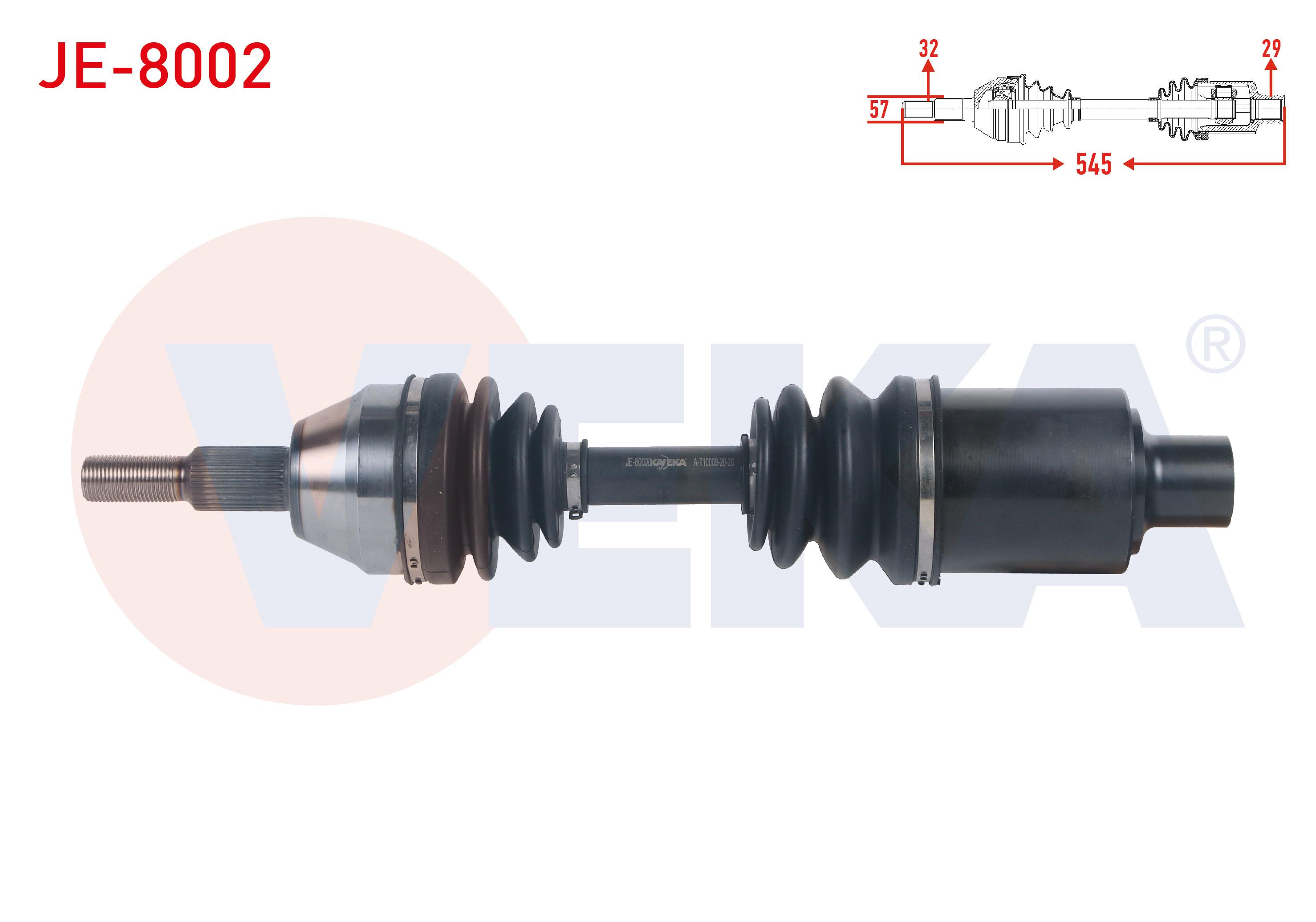 KOMPLE AKS SAG ON UZUNLUK 545mm JEEP CHEROKEE 2.8 CRD 2008-2013/ DODGE NITRO 2.8 CRD 2007-