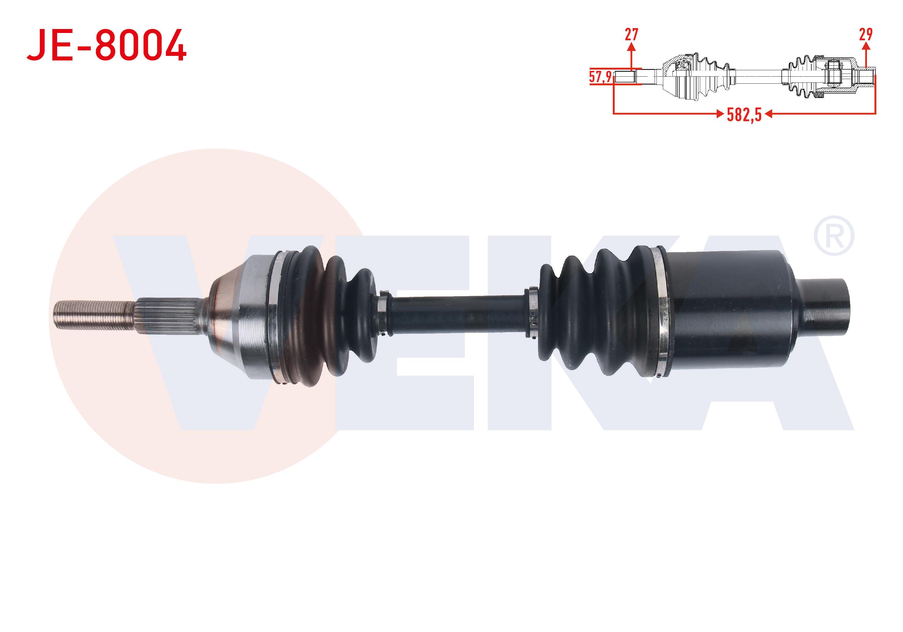 KOMPLE AKS SAG ON UZUNLUK 582,5mm JEEP CHEROKEE (KJ) 2.8 CRD - 3.7 2001-2008