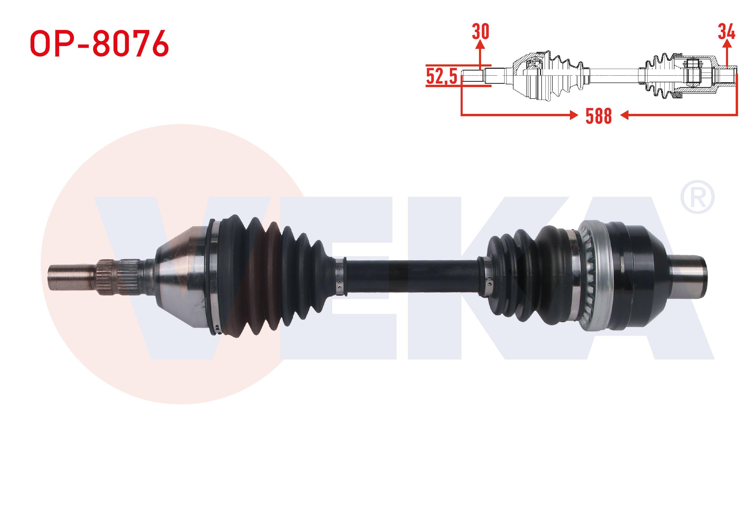 KOMPLE AKS SAG ON UZUNLUK 588mm OPEL VECTRA C 2.0 DTI 2002-2008
