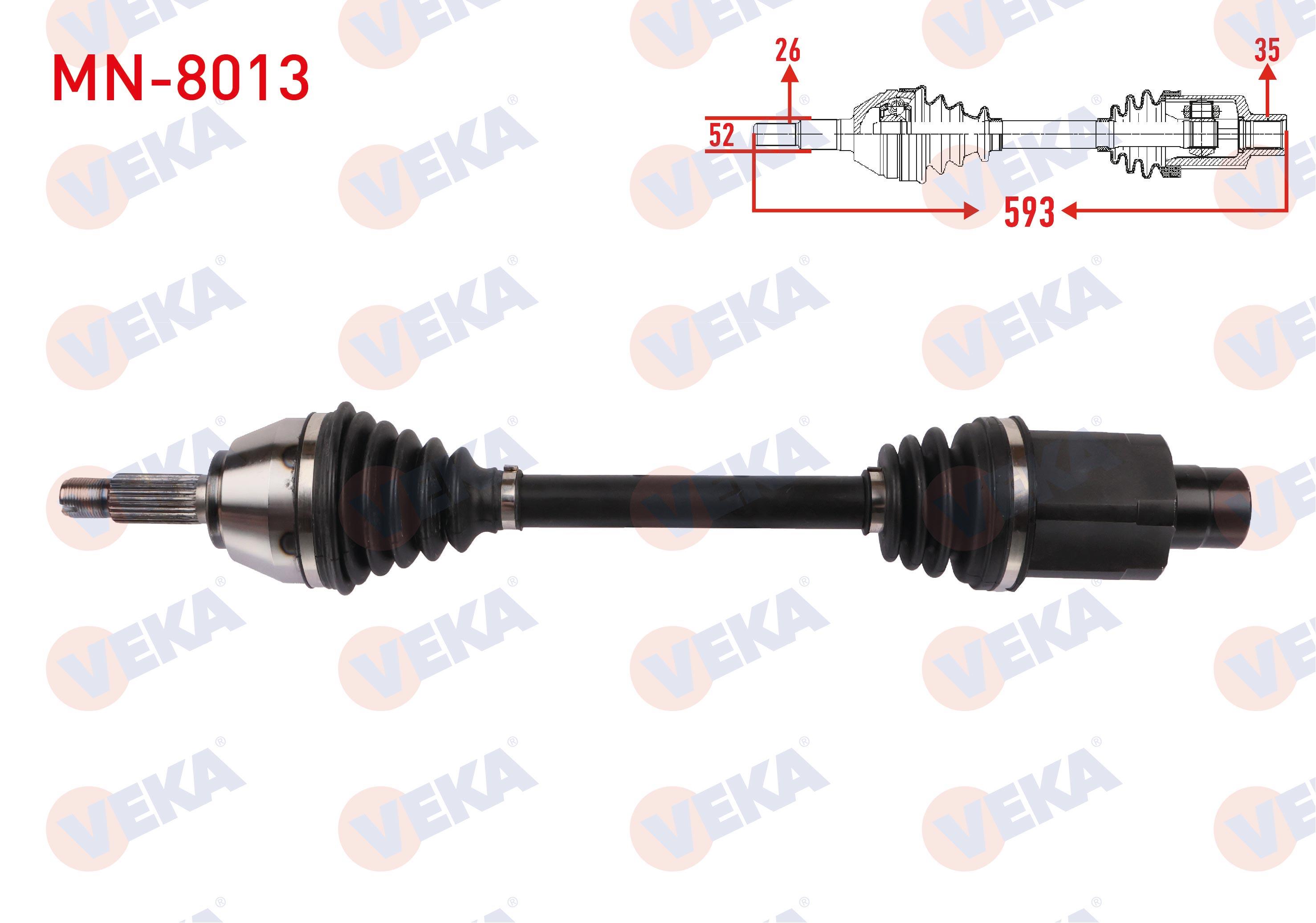 KOMPLE AKS SAG ON UZUNLUK 593mm MINI COOPER COUNTRYMAN (R60) 1.6 D A-T ALL4 2011-2016