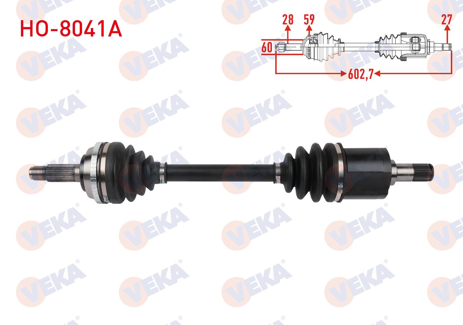 KOMPLE AKS SAG ON UZUNLUK 602,7mm ABSLI 50 DIS HONDA ACCORD V 2.0 1993-1998