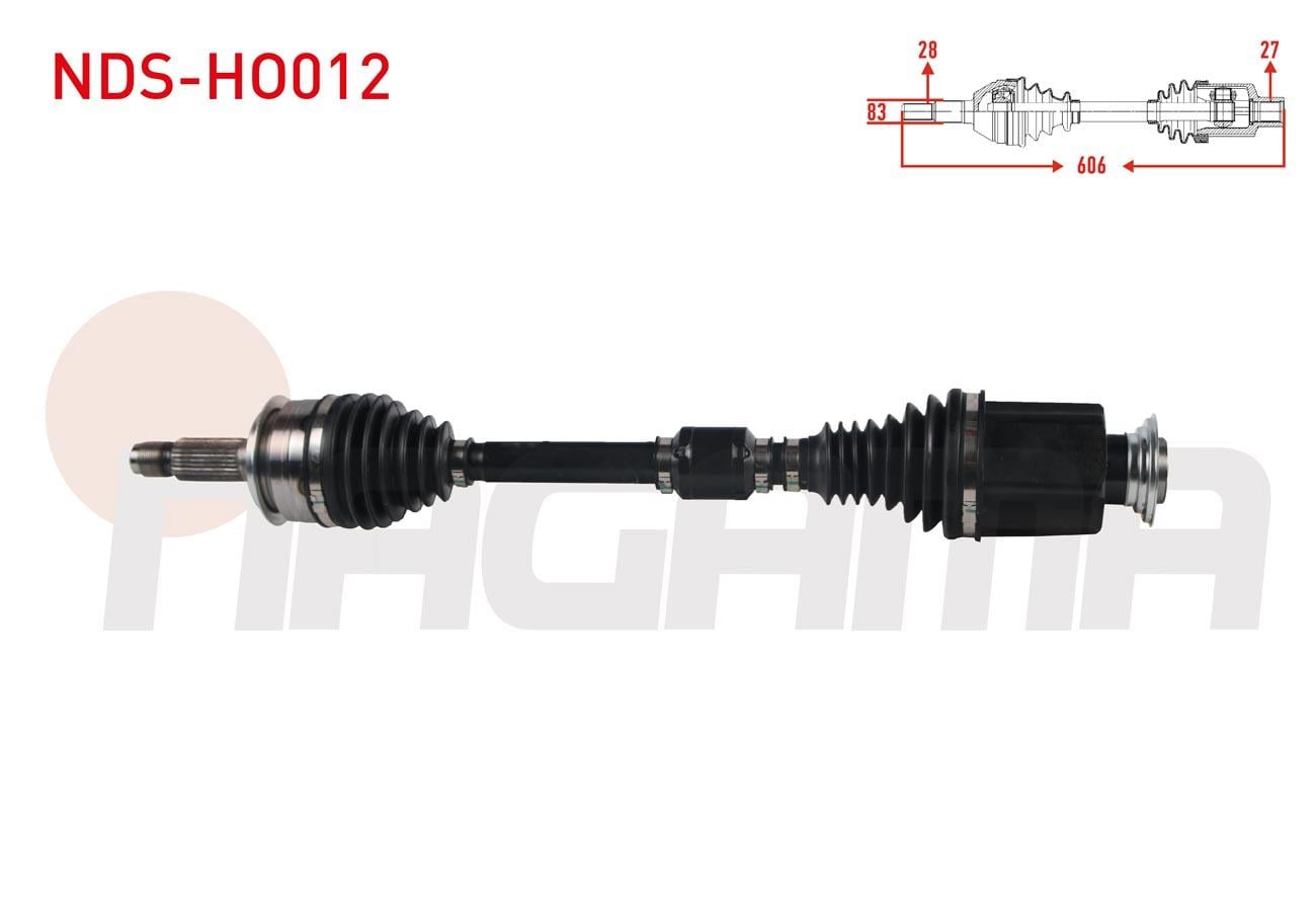 KOMPLE AKS SAG ON UZUNLUK 606mm HONDA CIVIC X (FC) 1.6i A-T 2016-
