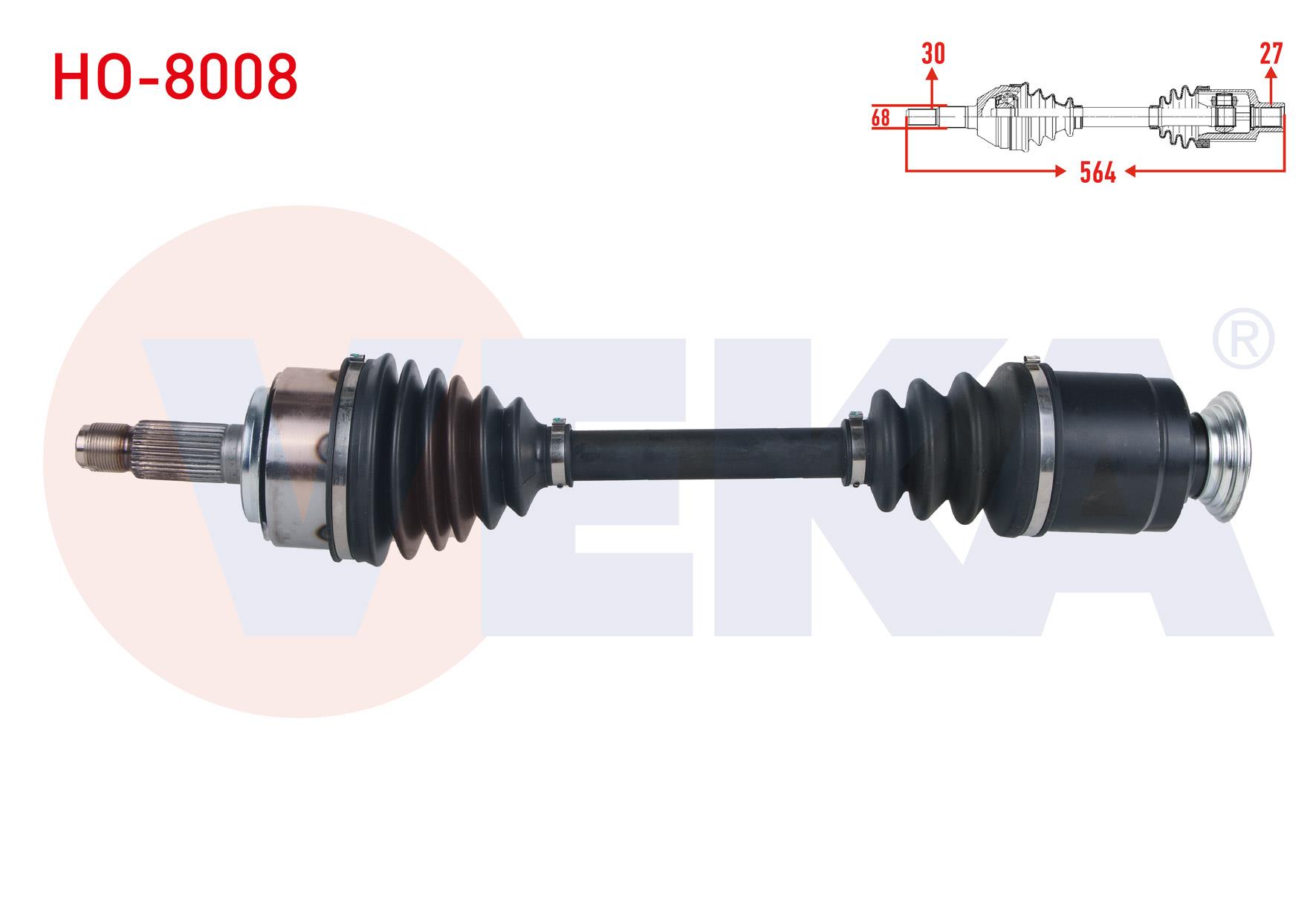 KOMPLE AKS SAG ON UZUNLUK 620mm HONDA CR-V III 2.0 I-VTEC A-T 2006-2012