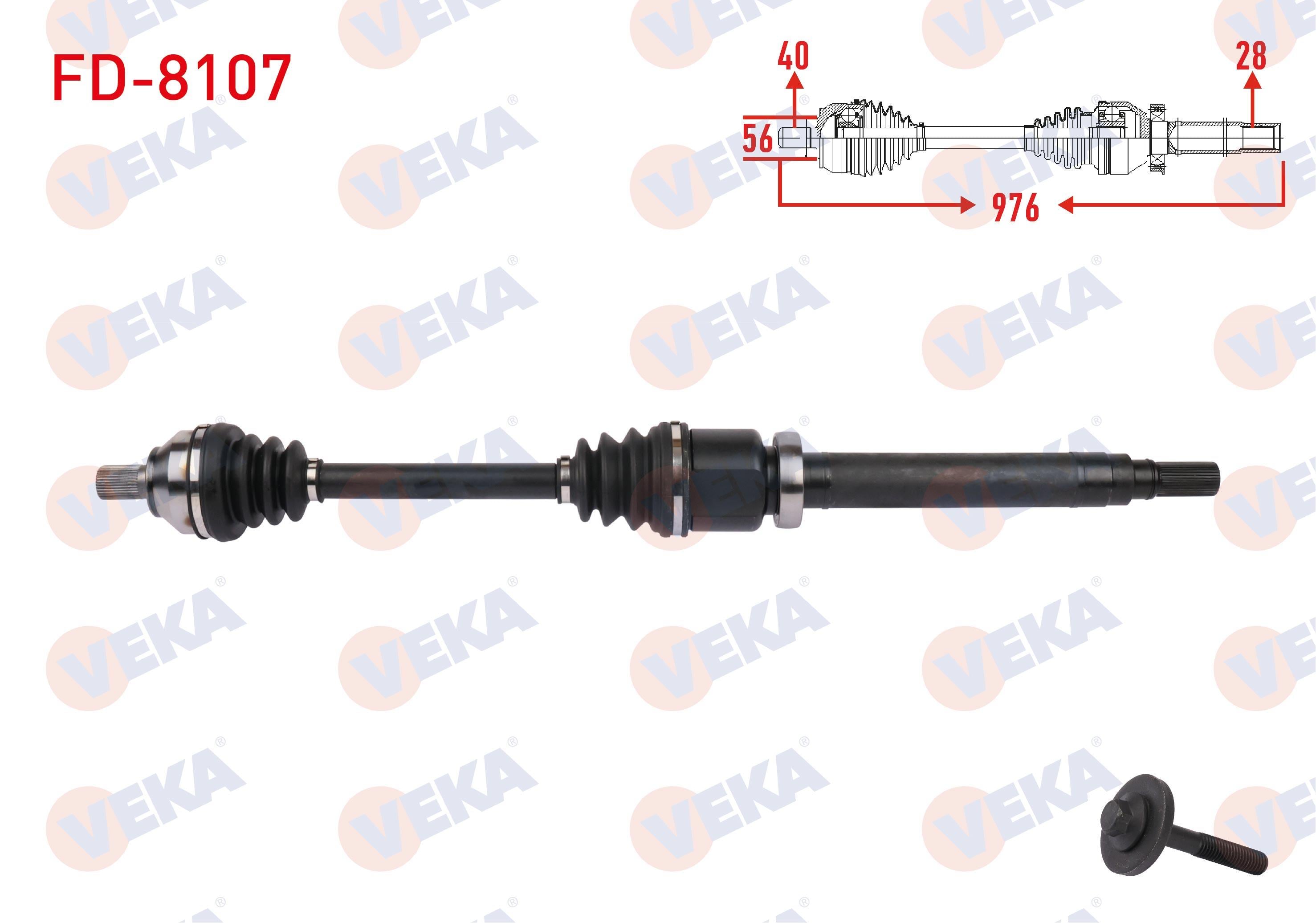 KOMPLE AKS SAG ON UZUNLUK 890mm FORD FOCUS II 1.6 TDCi A-T CVT 2004-2012