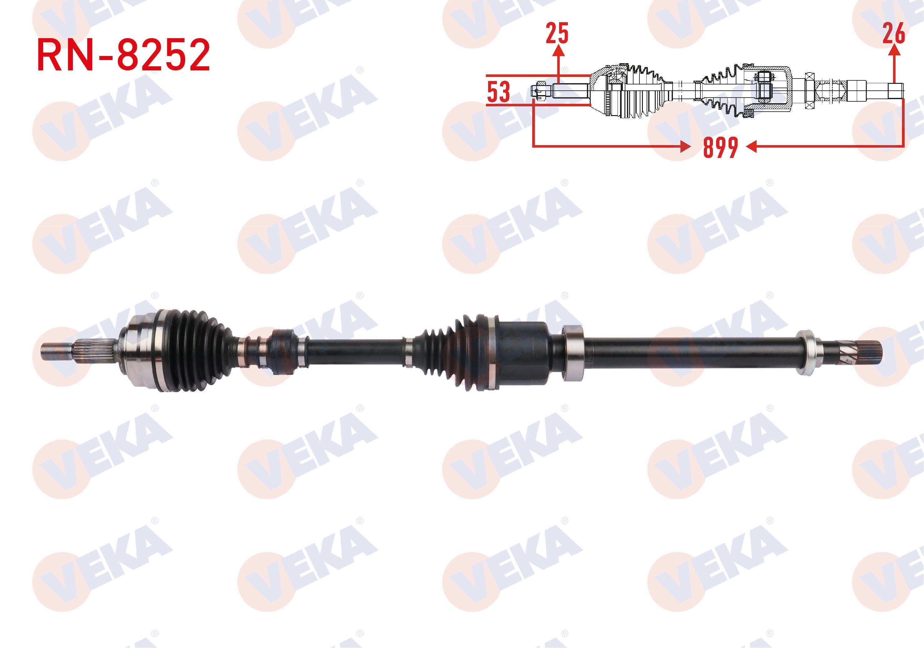 KOMPLE AKS SAG ON UZUNLUK 899mm CLIO V (B7_) 1.0 TCe 100 (B7MT) 5 VITES 15 JANT M-T 2019-