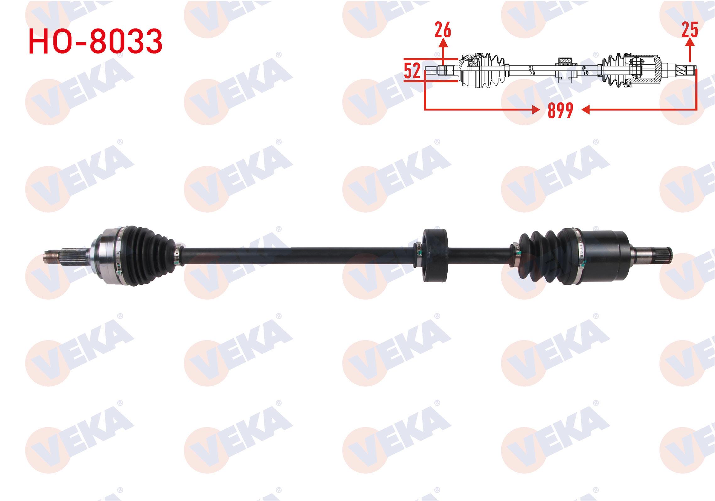 KOMPLE AKS SAG ON UZUNLUK 899mm HONDA JAZZ II 1.4 A-T/M-T 2002-2008