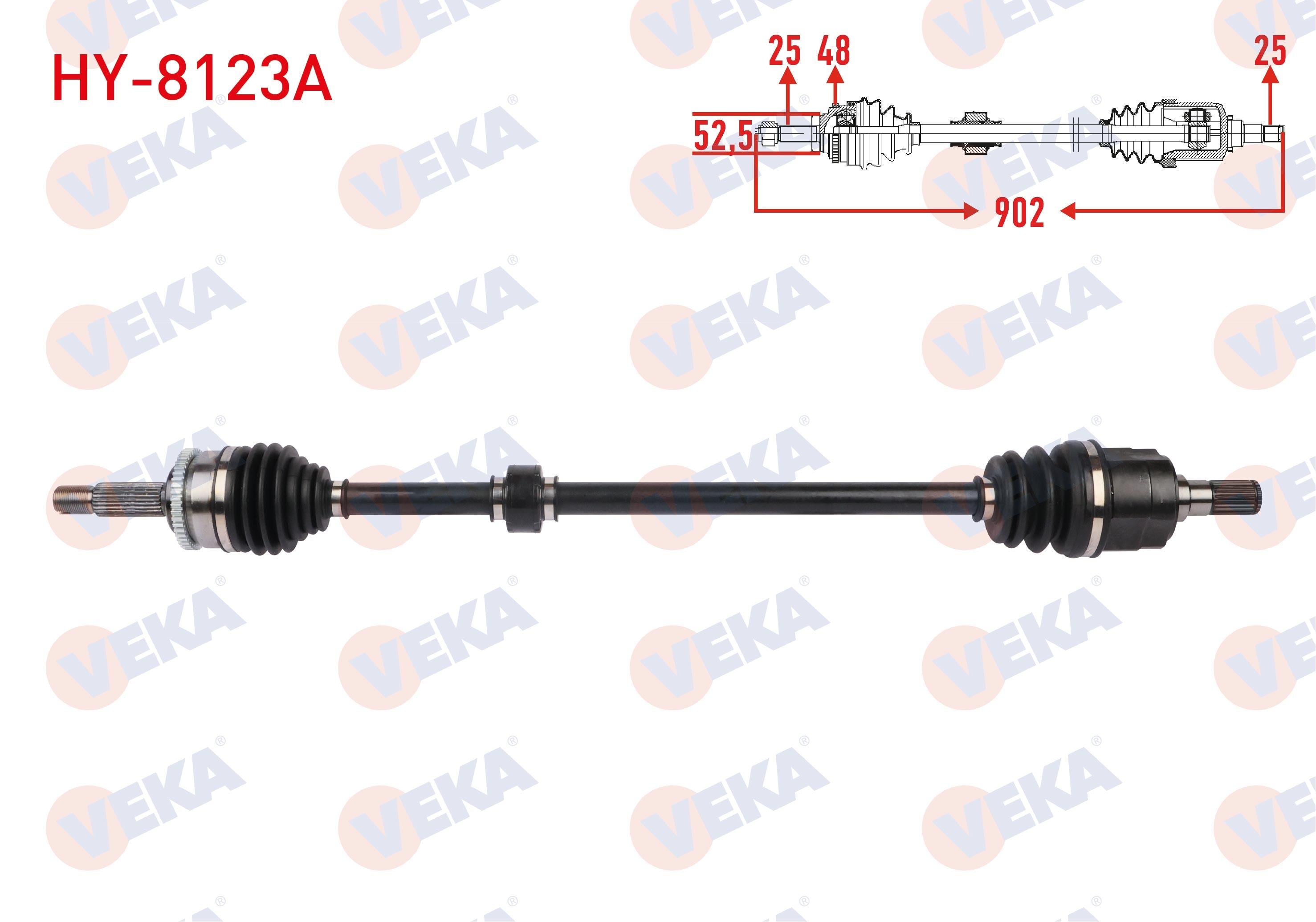 KOMPLE AKS SAG ON UZUNLUK 902mm ABSLI 48 DIS HYUNDAI i10 1.0 M-T 2013-