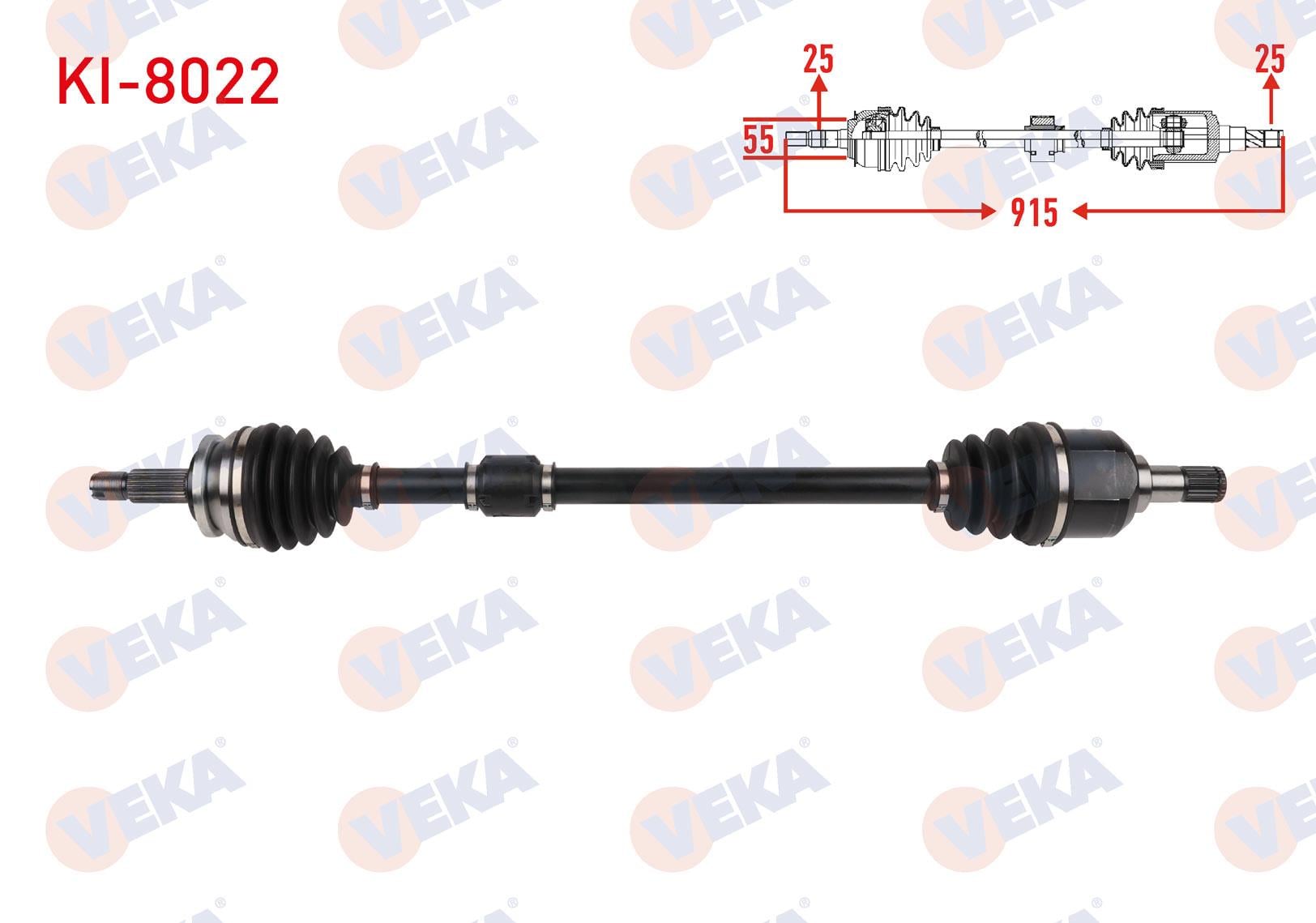 KOMPLE AKS SAG ON UZUNLUK 915mm KIA STONIC 1.0 T-GDI 6 M-T 2017-