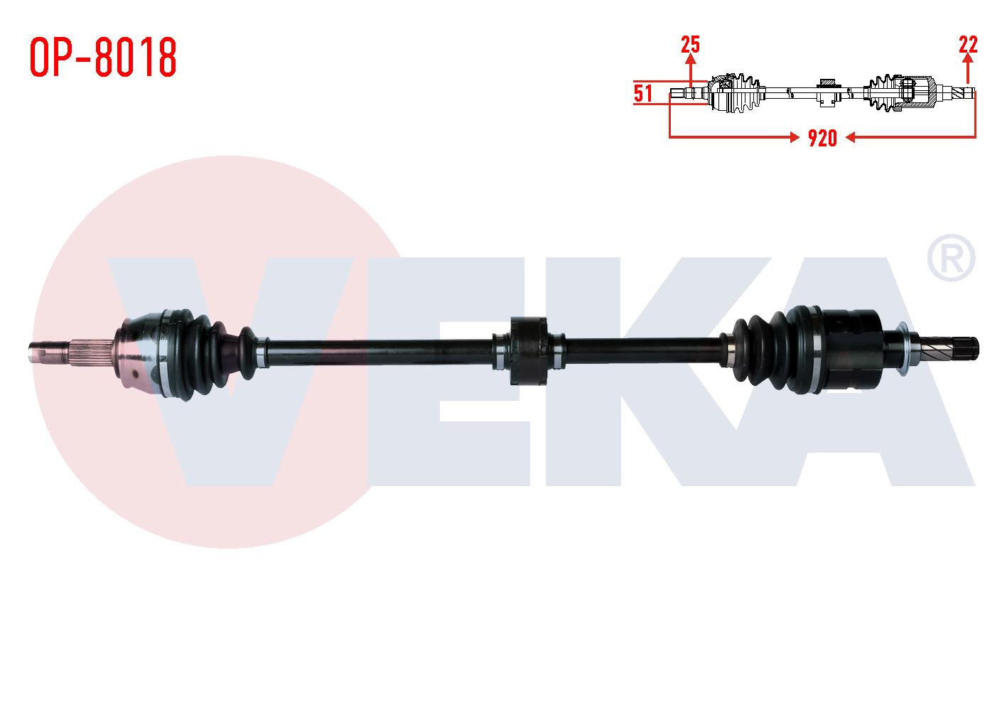 KOMPLE AKS SAG ON UZUNLUK 920mm OPEL CORSA D 1.3 CDTI (DTJ) 2006-2014 3748721 95520482 93169657 374995 13320254 13432216 13486867 13150503 5374142 537