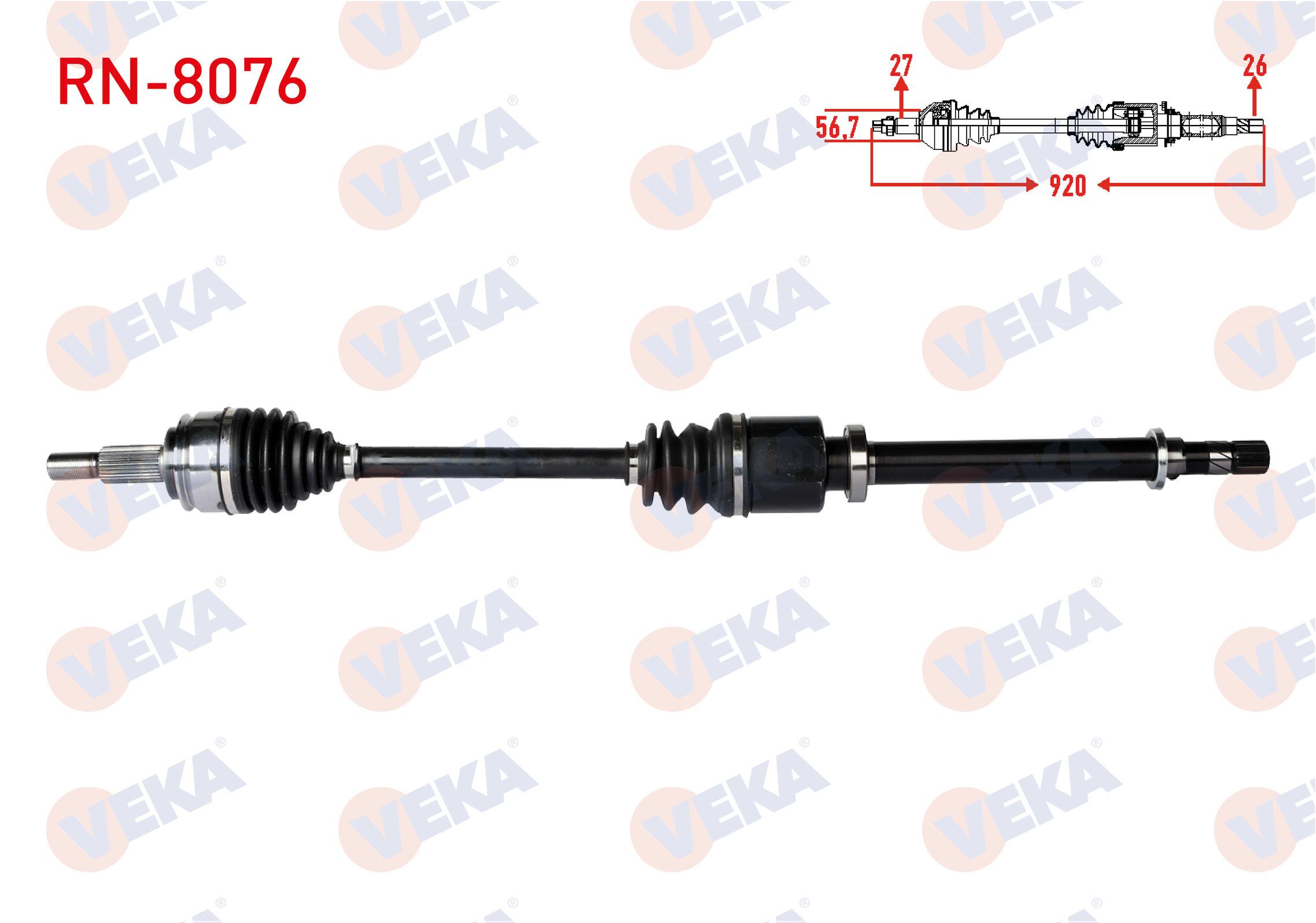 KOMPLE AKS SAG ON UZUNLUK 920mm RENAULT KANGOO 1.5 DCI 2008- / MERCEDES CITAN (W415) 1.5 CDI 2012-