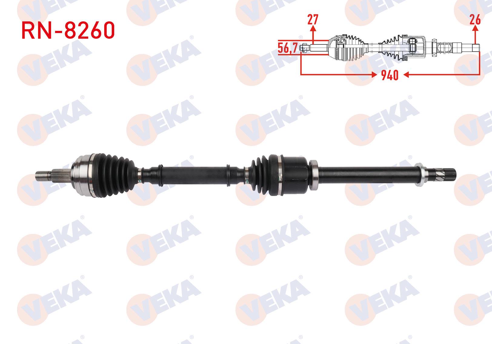 KOMPLE AKS SAG ON UZUNLUK 940mm RENAULT LAGUNA III 1.5 dCi 2007-2015