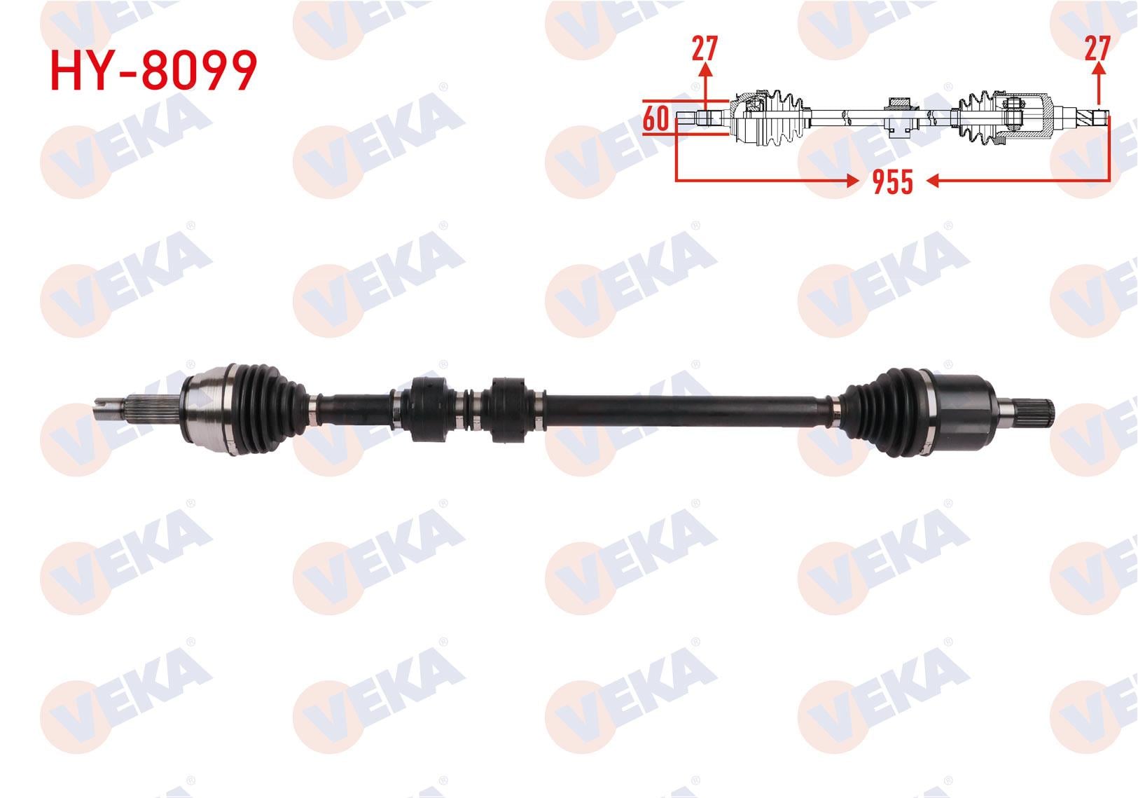 KOMPLE AKS SAG ON UZUNLUK 955mm HYUNDAI ELANTRA 1.6 D-CVVT 6 A-T 2016-