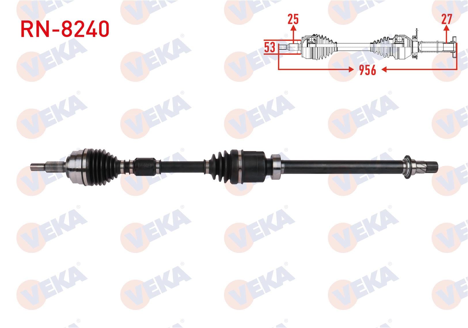 KOMPLE AKS SAG ON UZUNLUK 956mm RENAULT CLIO V 1.3 Tce A-T 2019-