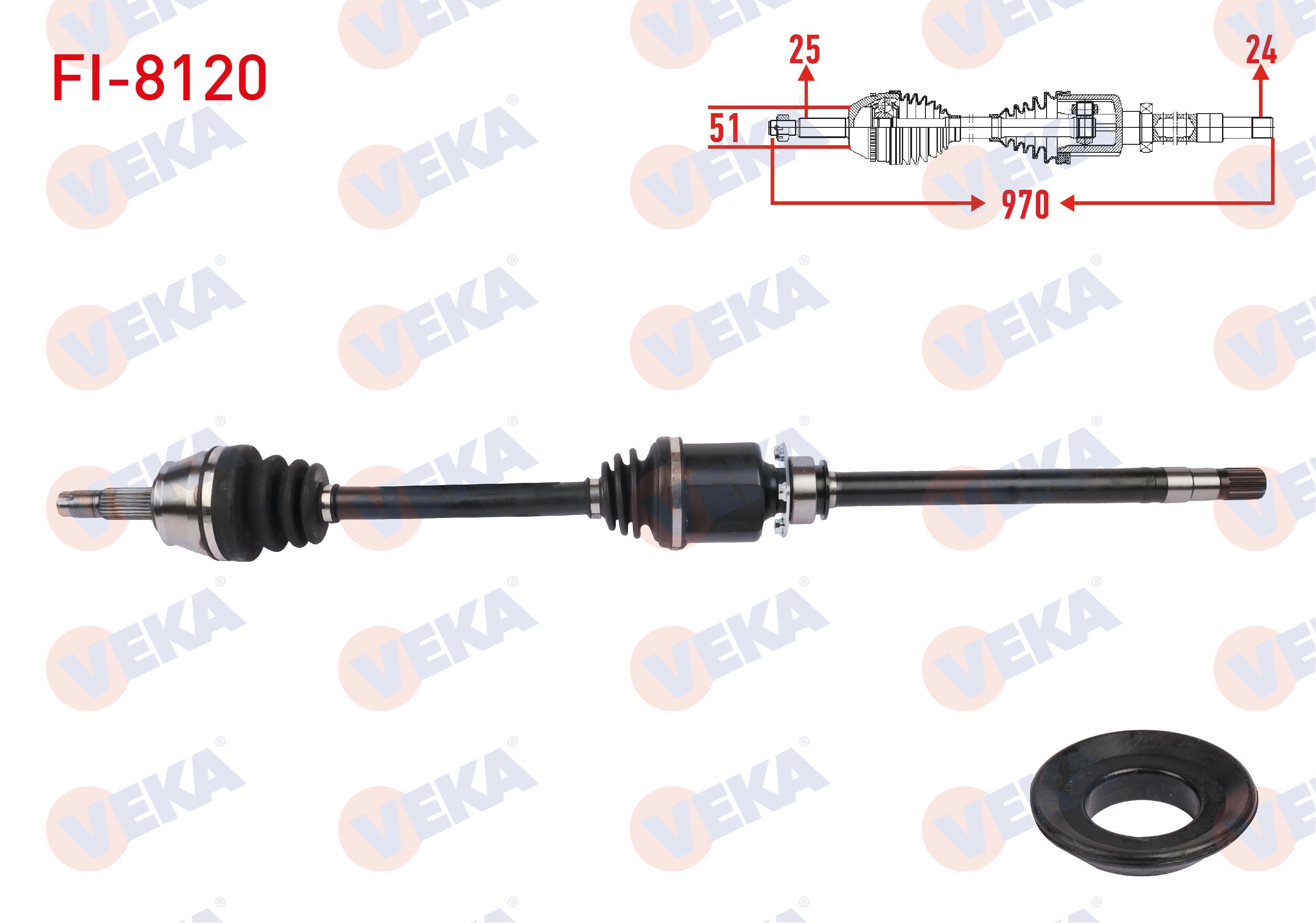 KOMPLE AKS SAG ON UZUNLUK 970mm FIAT DOBLO 1.3 D MJT EURO 6 M-T 2010-