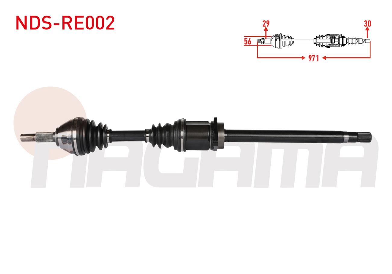 KOMPLE AKS SAG ON UZUNLUK 971mm RENAULT KOLEOS (HY_) 2.0 DCI A-T 2008-2014/ QASHQAI (J10) - QASHQAI+2 (J10) 2.0 DCI A-T 2007-2014/ X-TRAIL (T31) 2.0 DCI A-T 2007-2013