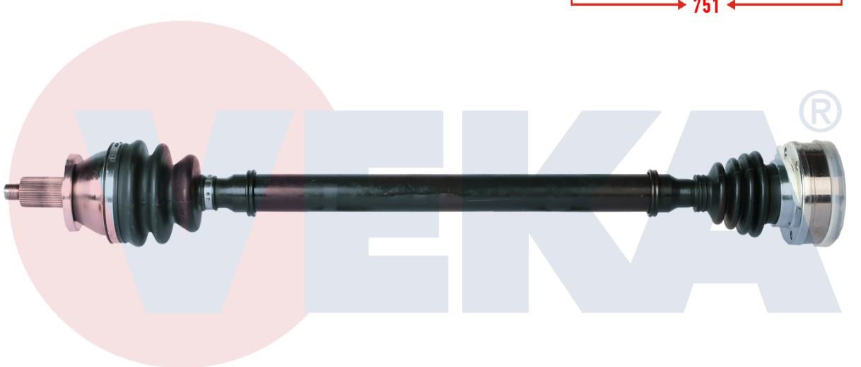 KOMPLE AKS SAG ON VOLKSWAGEN POLO (9N_) 1.4i 16v UZUNLUK 751mm 2001-2012 6Q0407272BC 6Q0407272BD 6Q0407272BE 6Q0407452EX 6Q0407452FX 6Q0407452GX 6Q040