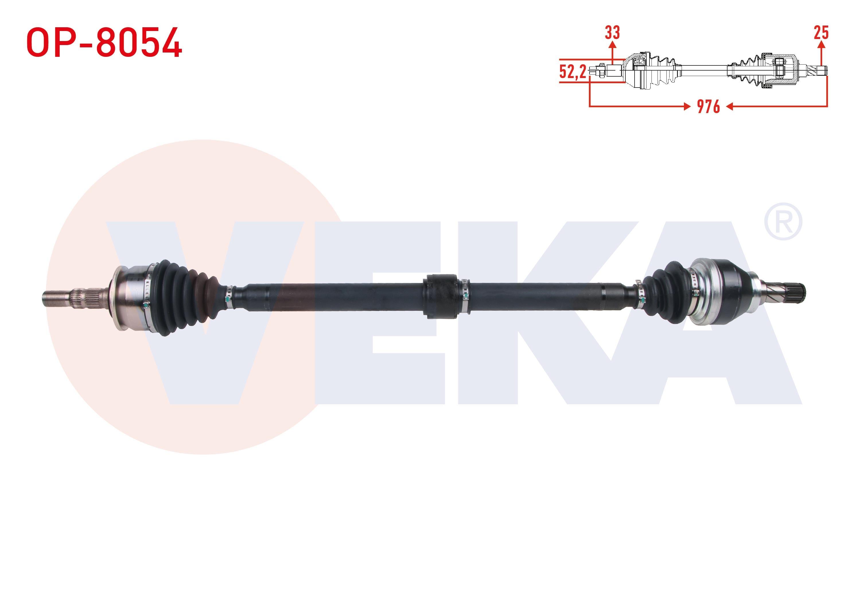 KOMPLE AKS SAG UZUNLUK 976mm OPEL ASTRA K 1.4 TURBO M/T 2015-